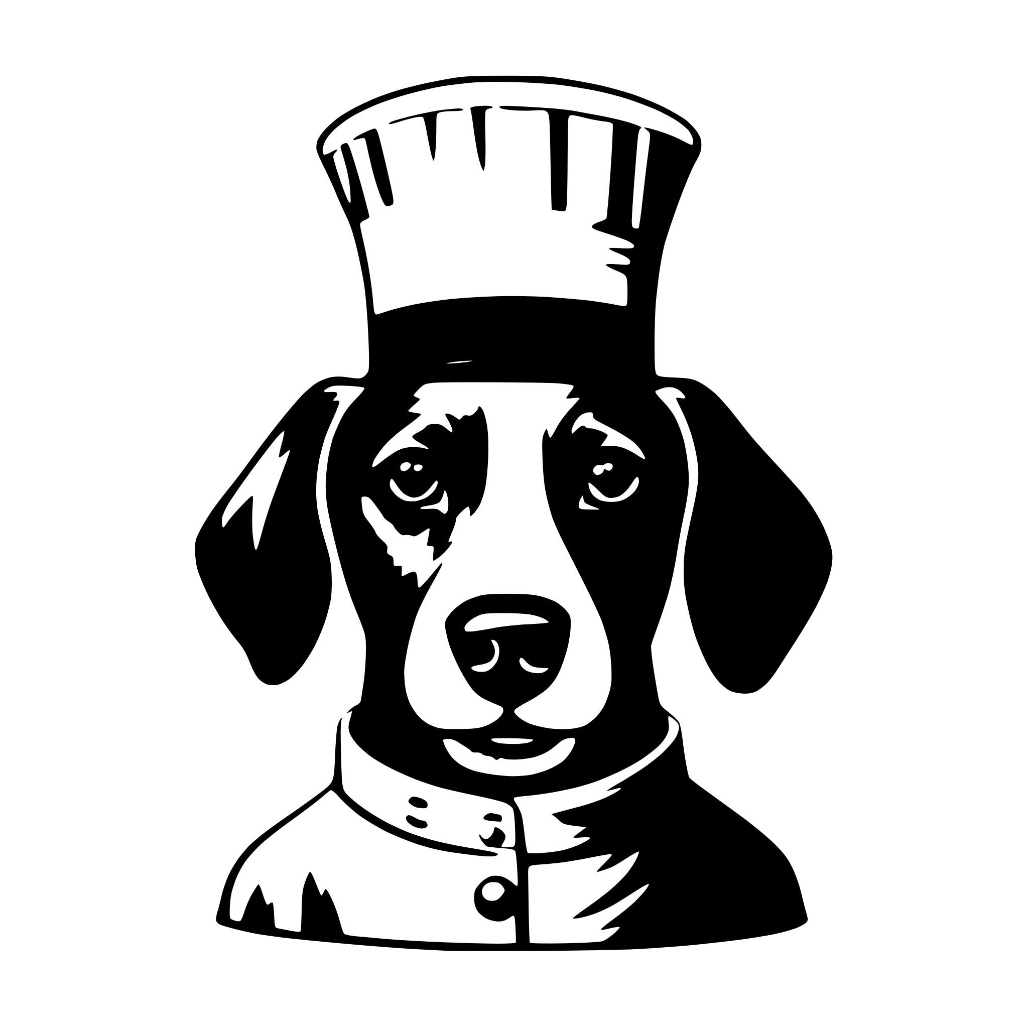 AI-generated SVG of a A Dog With Chef Hat