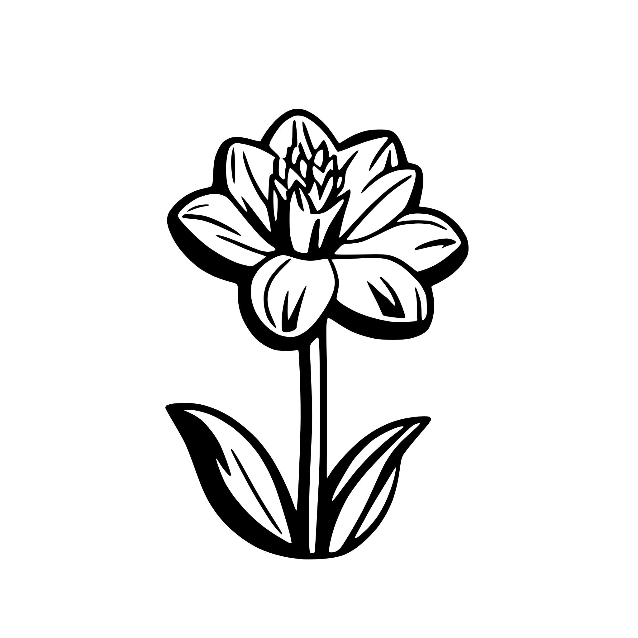 AI-generated SVG of 'lilly flower without a stem'