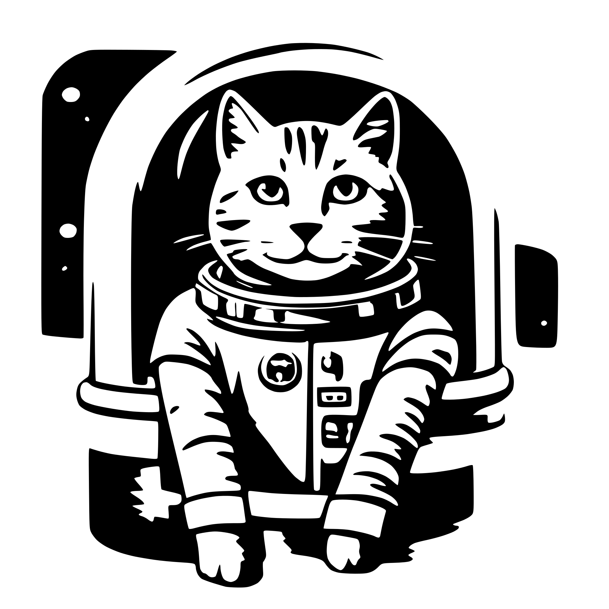 AI-generated SVG of 'cat astronaut'
