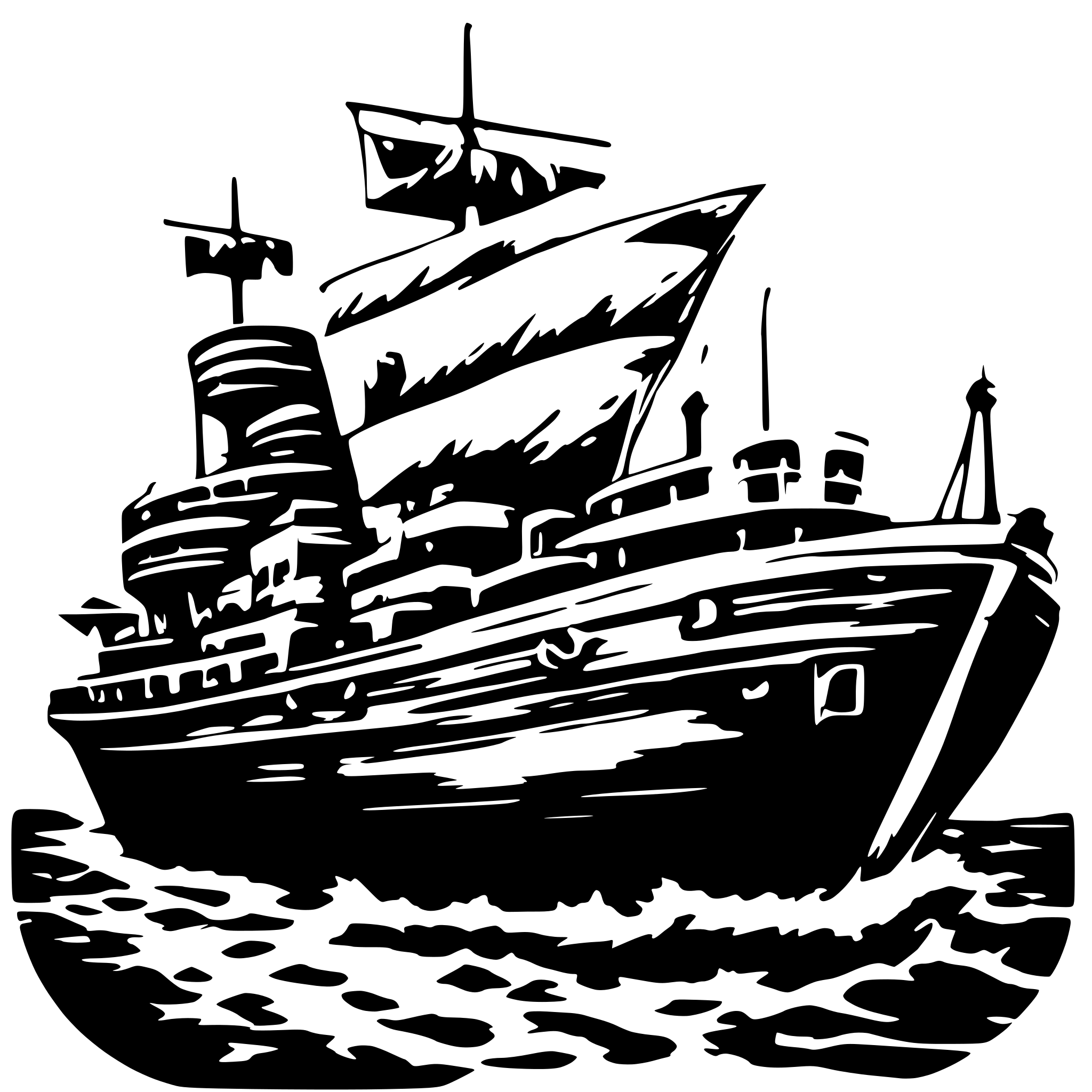 AI-generated SVG of 'wrecked ship'