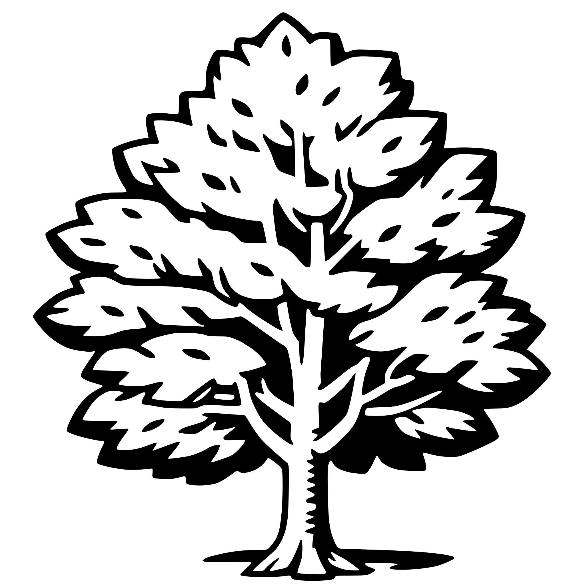 AI-generated SVG of a ash tree