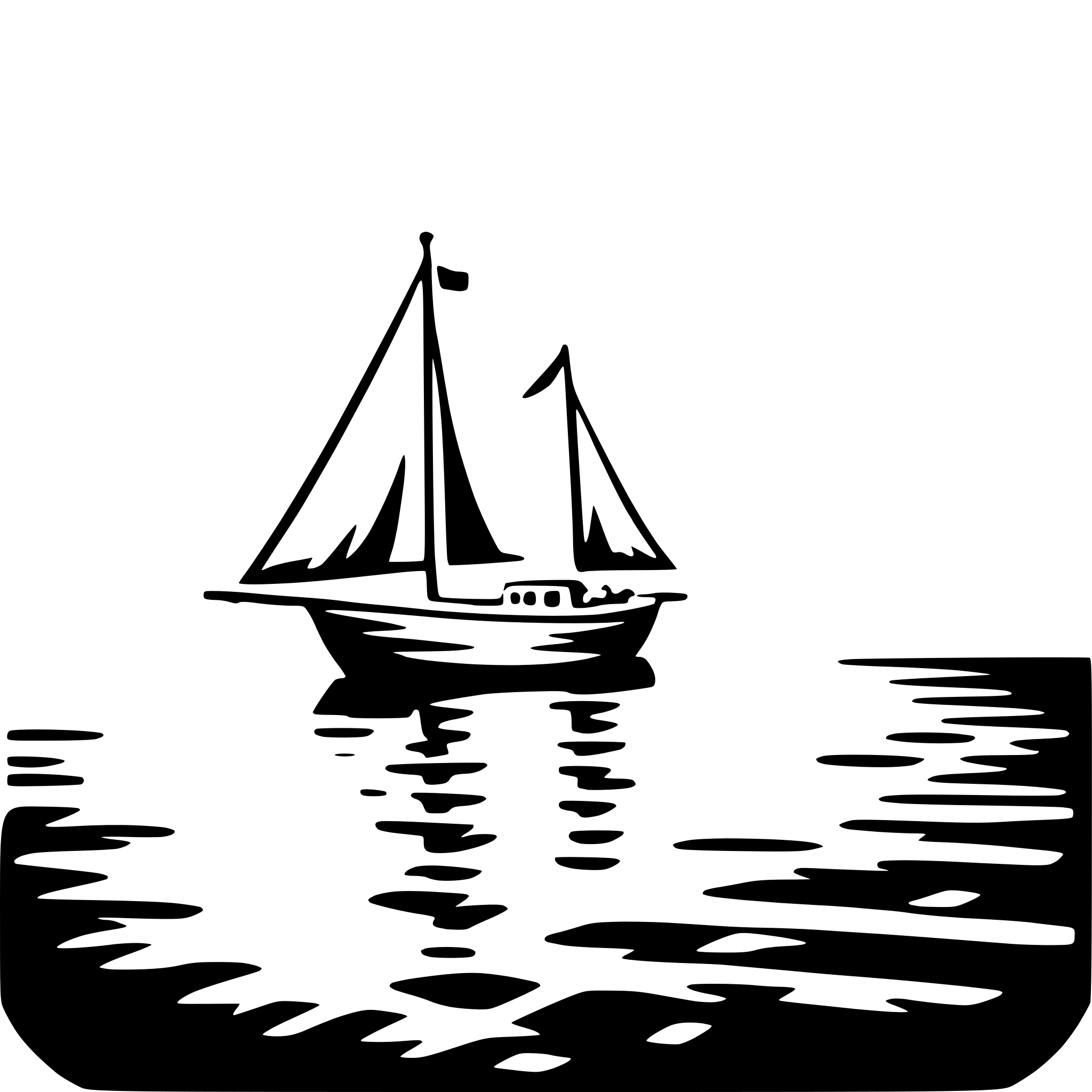 AI-generated SVG of a romantic sunset sail