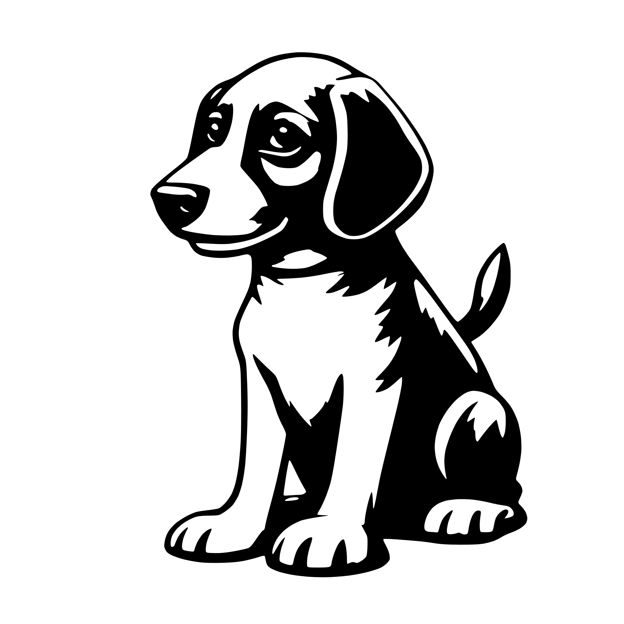 AI-generated SVG of a dog
