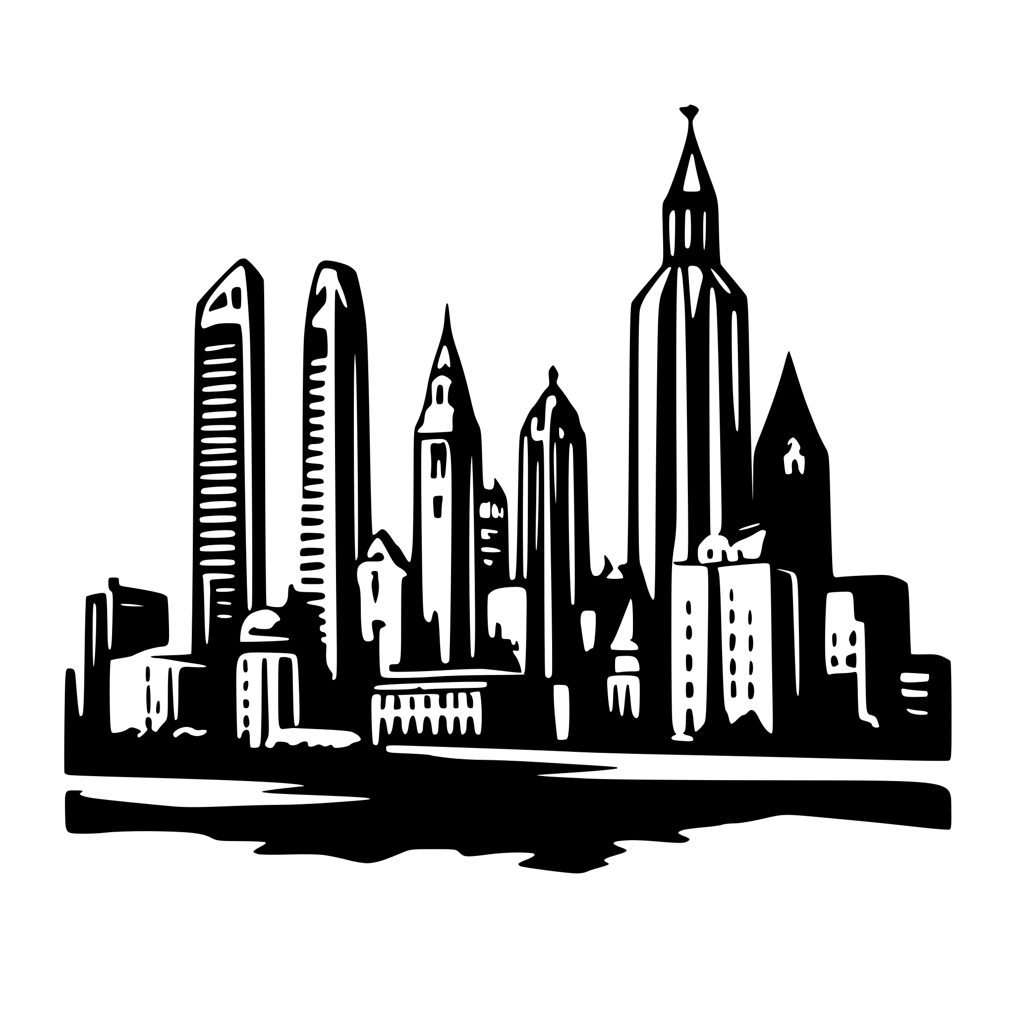 AI-generated SVG of 'Philadelphia Skyline Vectors'