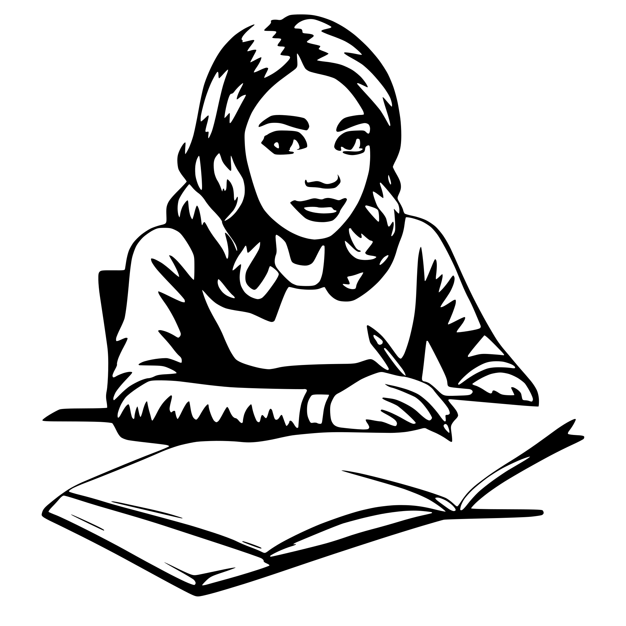 AI-generated SVG of 'student learning for exam'