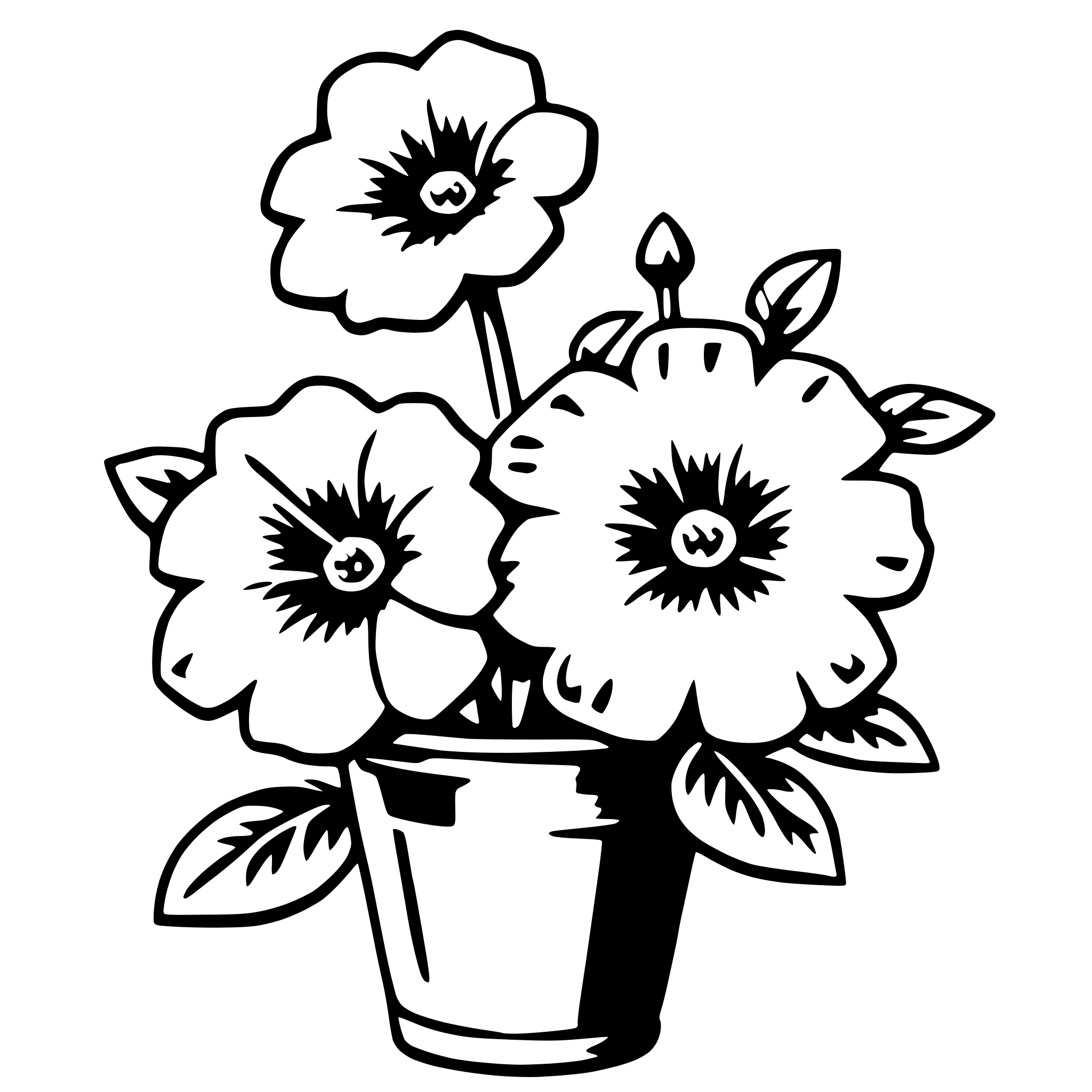 AI-generated SVG of 'petunia'