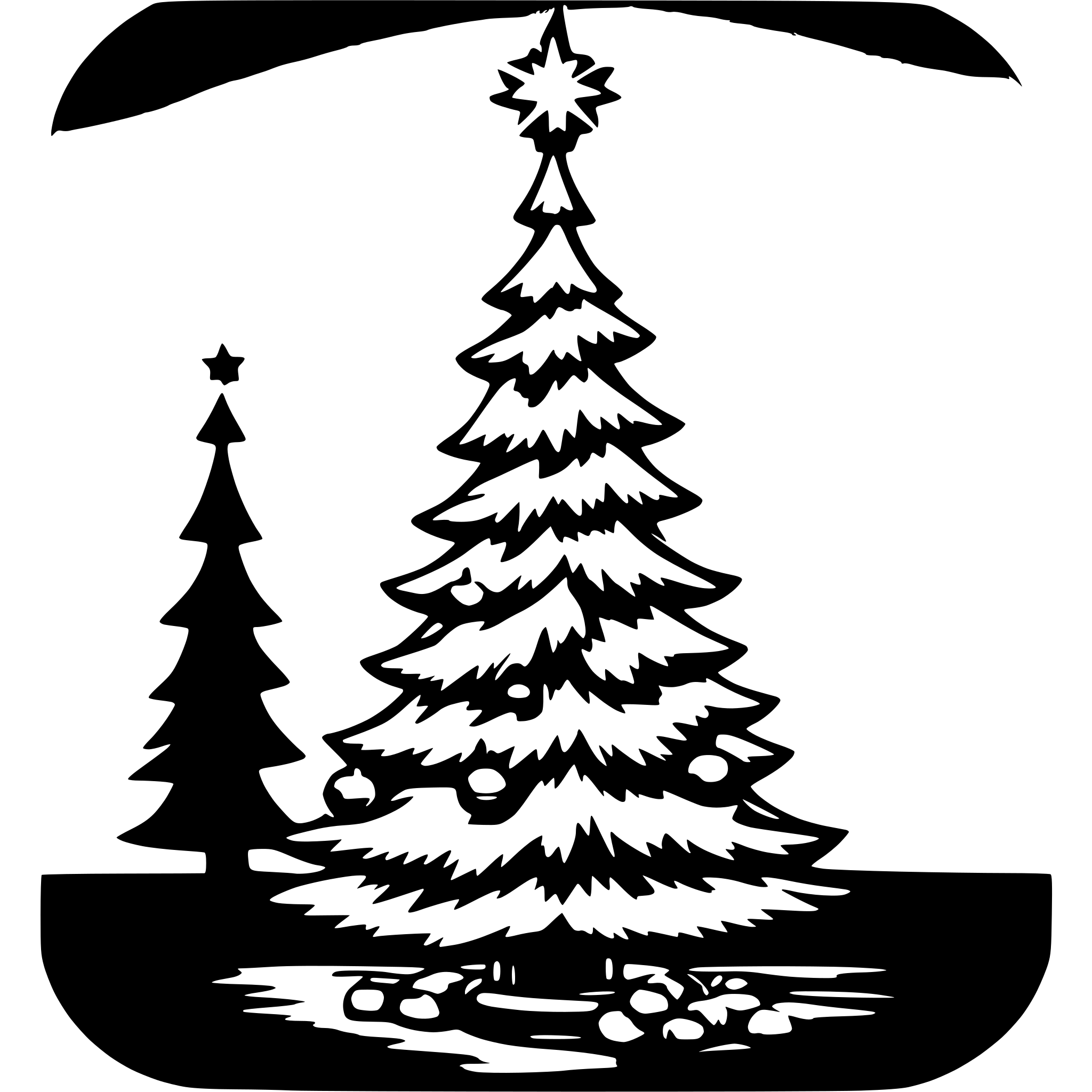 AI-generated SVG of a Christmas tree with lights