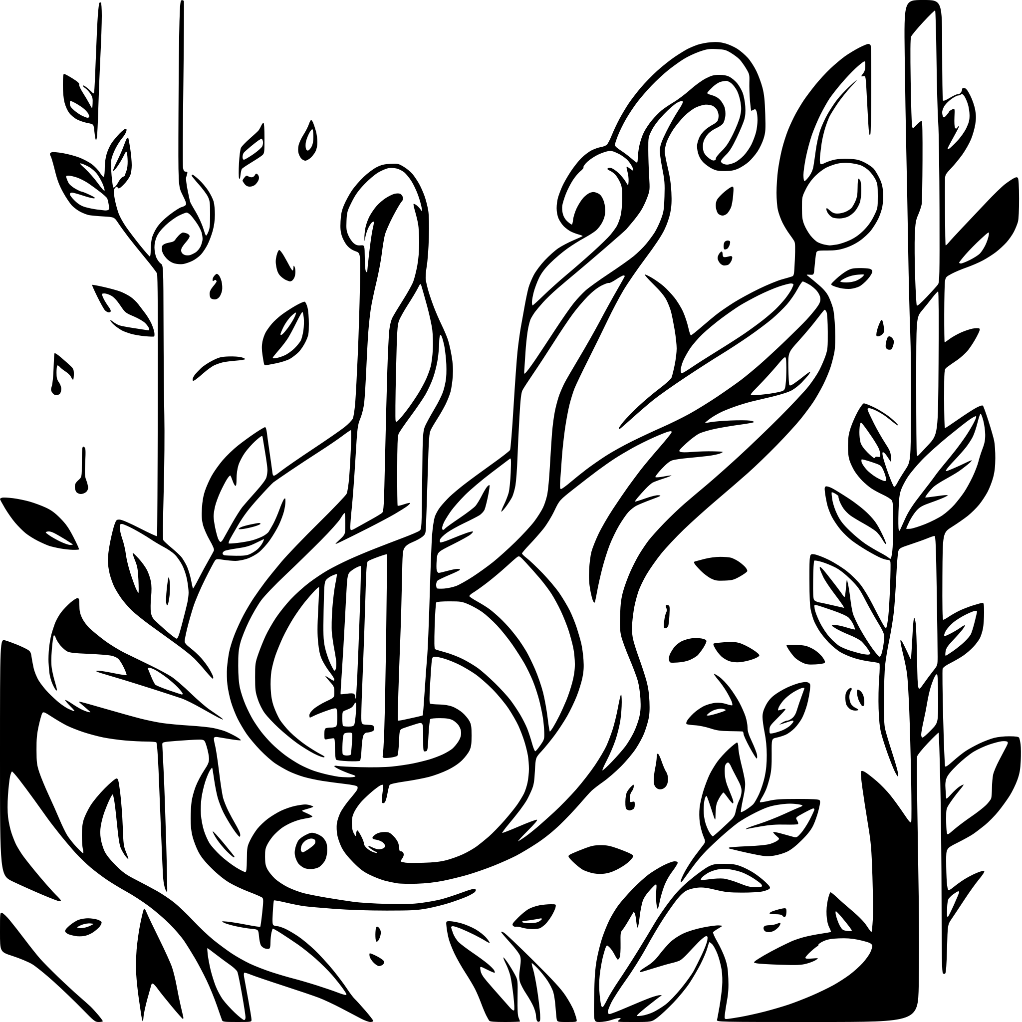 AI-generated SVG of 'musical notes'