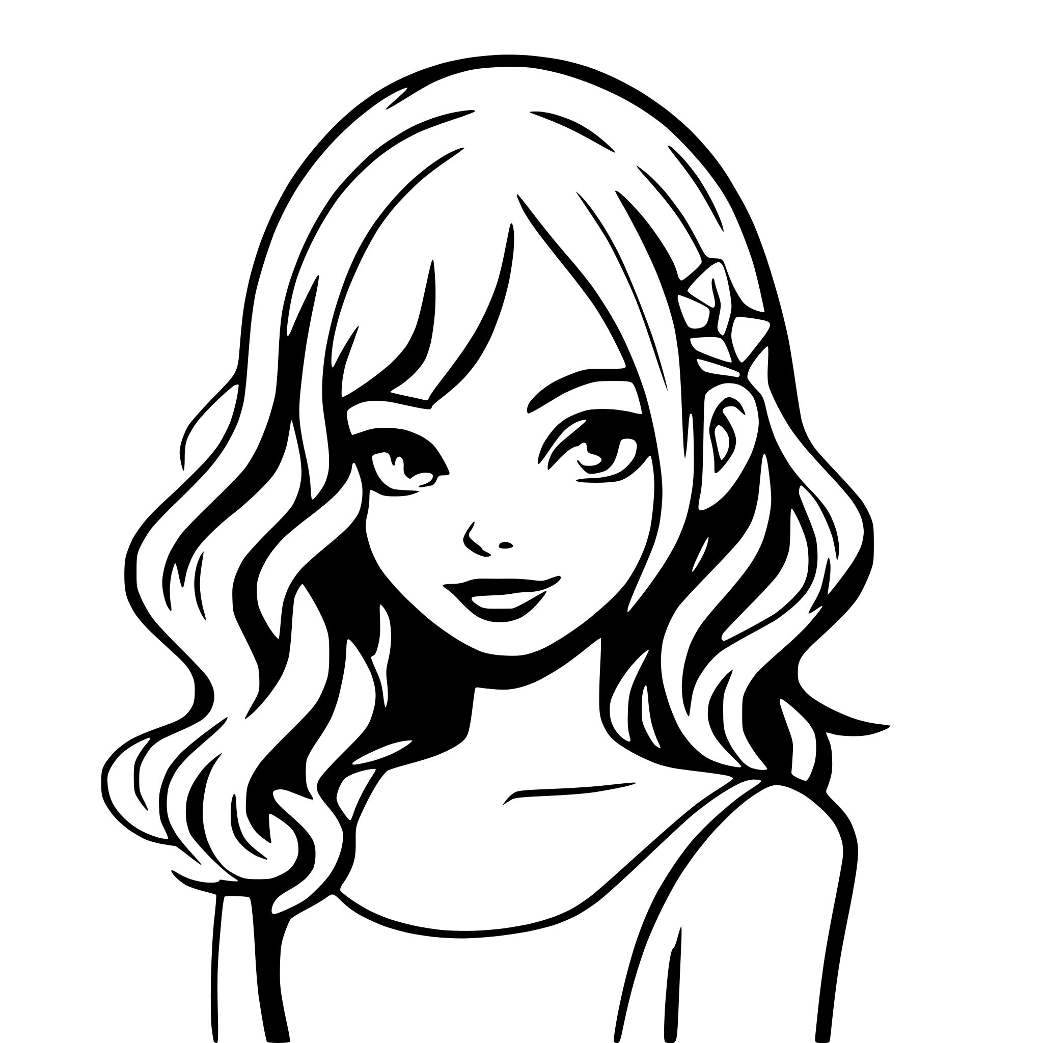 AI-generated SVG of a Hair Curls