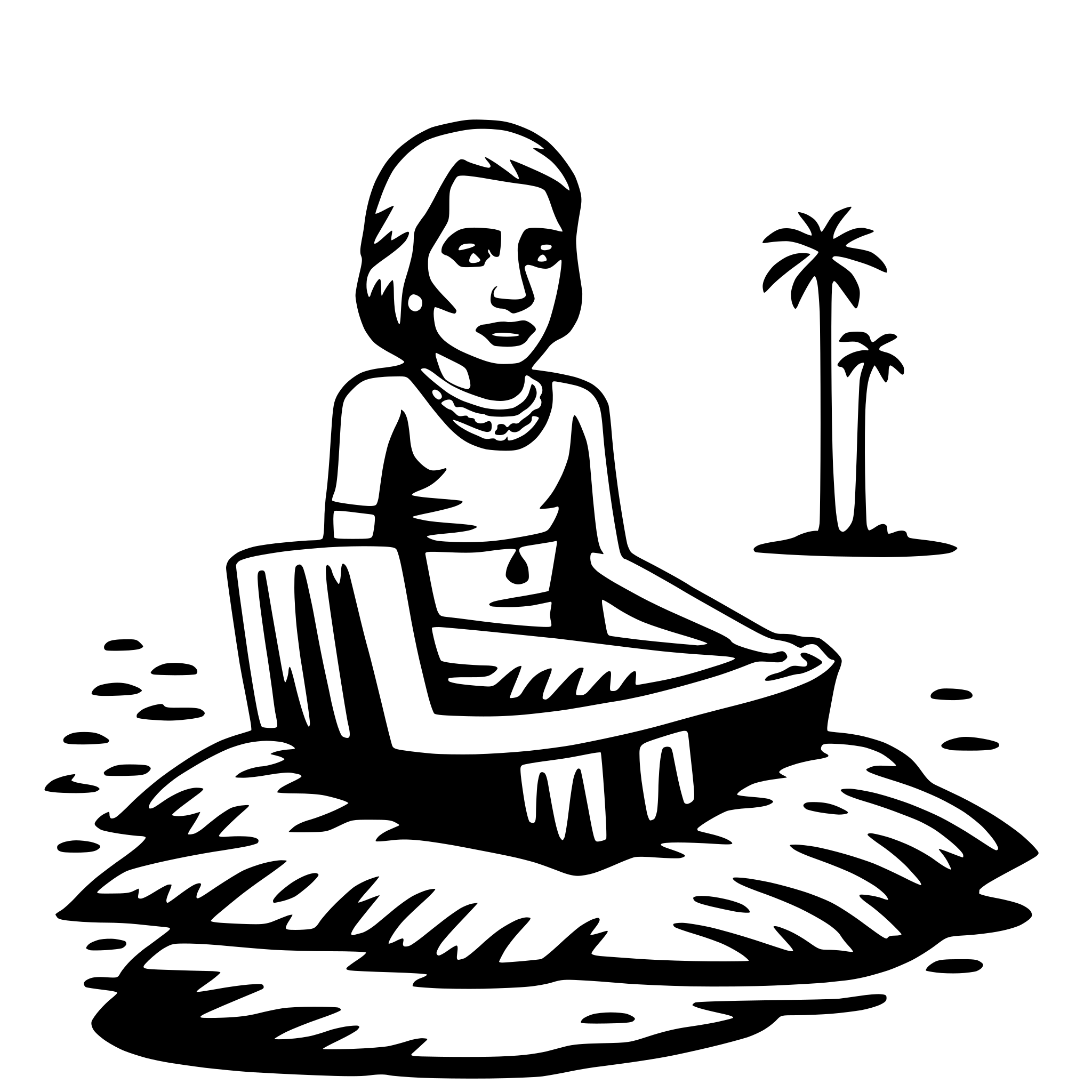 AI-generated SVG of a māui-tikitiki