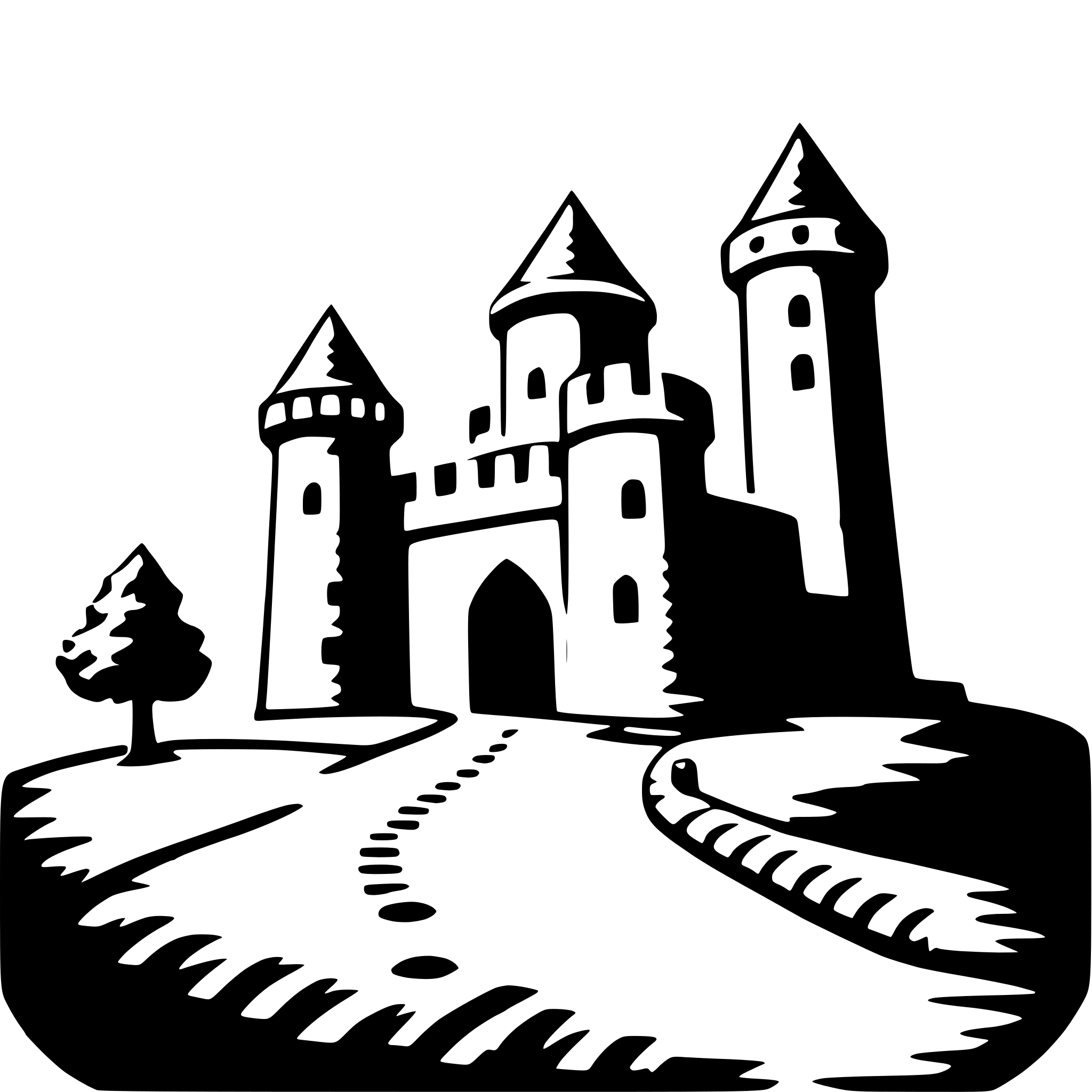 AI-generated SVG of a exploring ancient castle