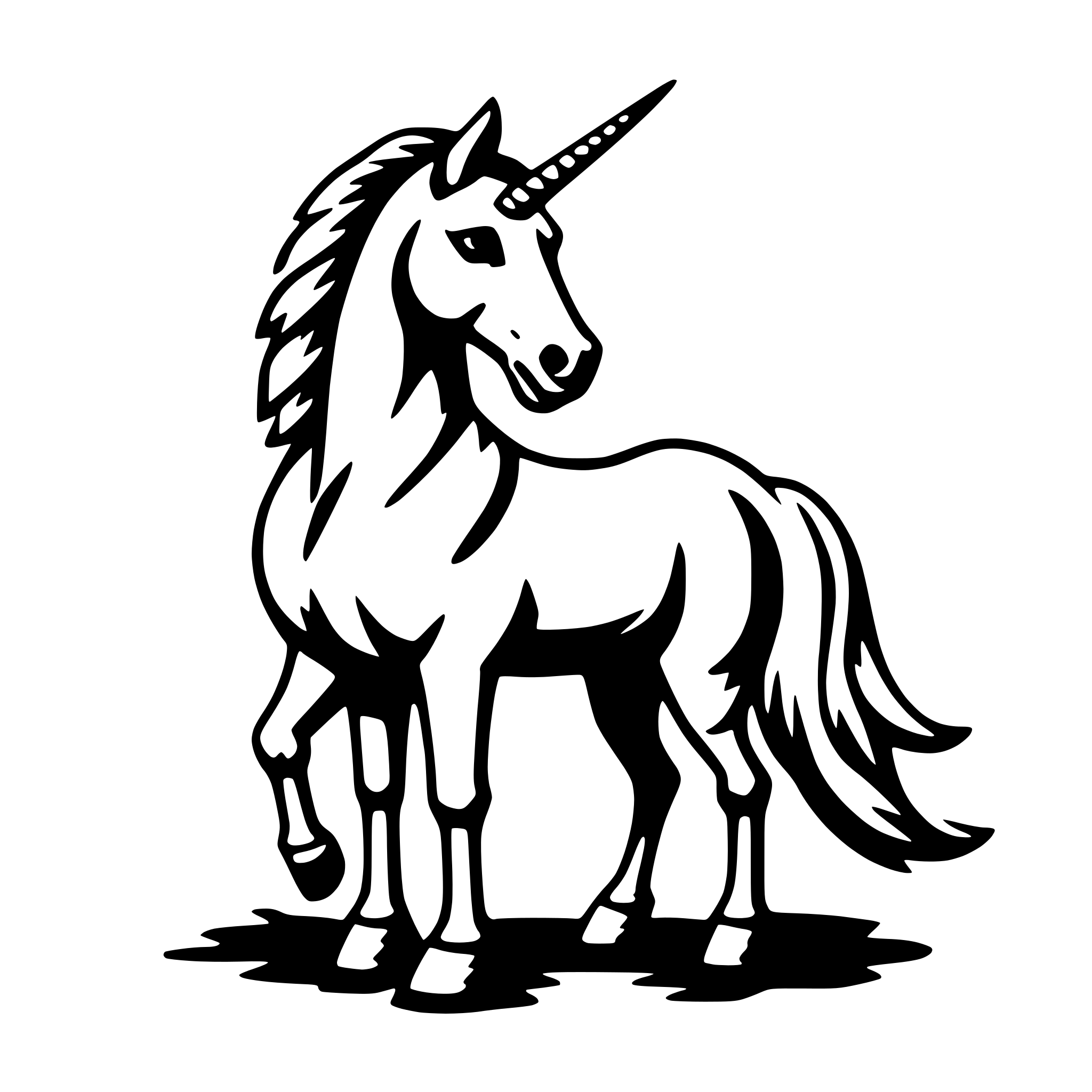 AI-generated SVG of a unicorn