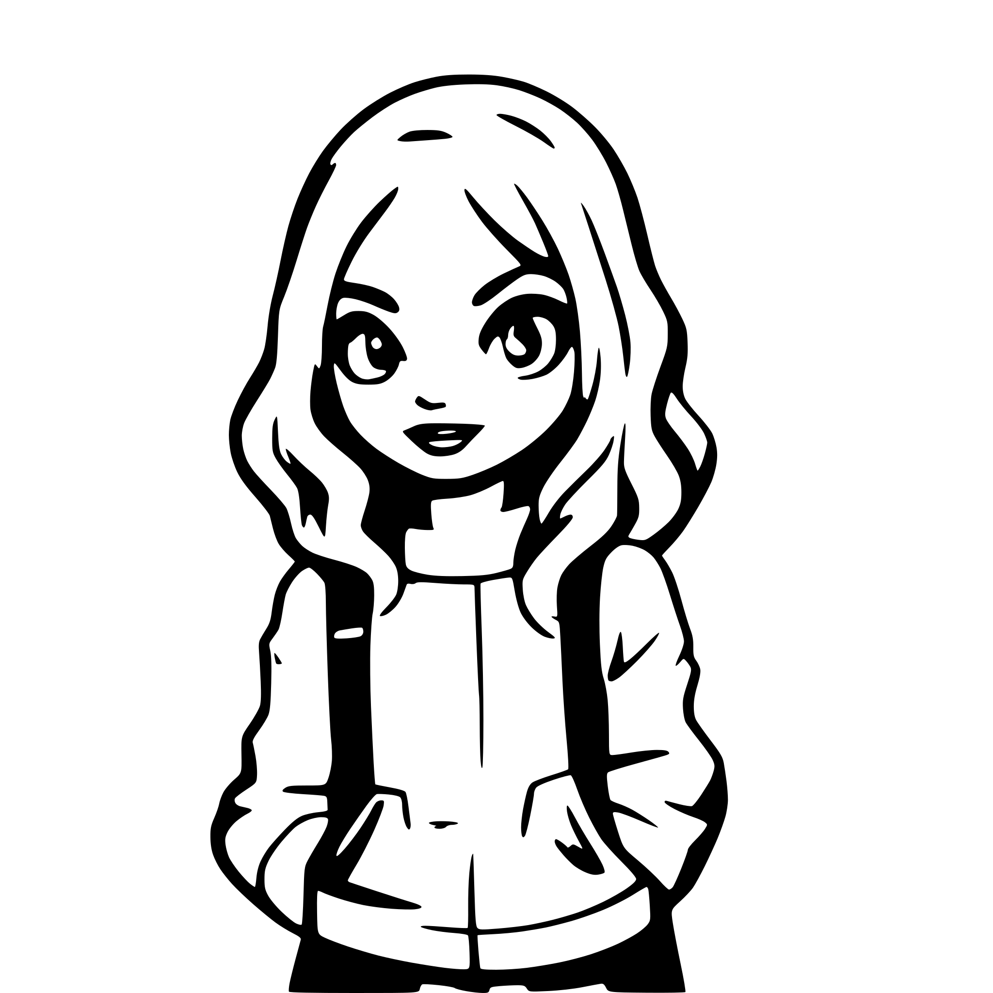 AI-generated SVG of 'Cool girl'
