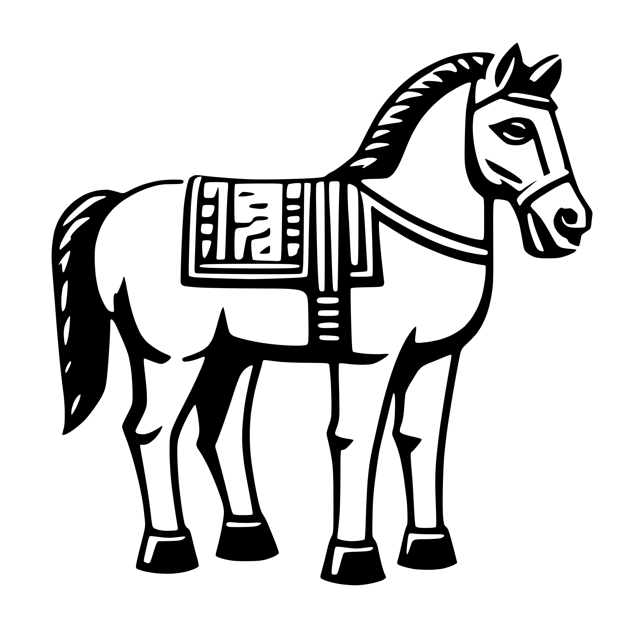 AI-generated SVG of a trojan horse as an flat icon