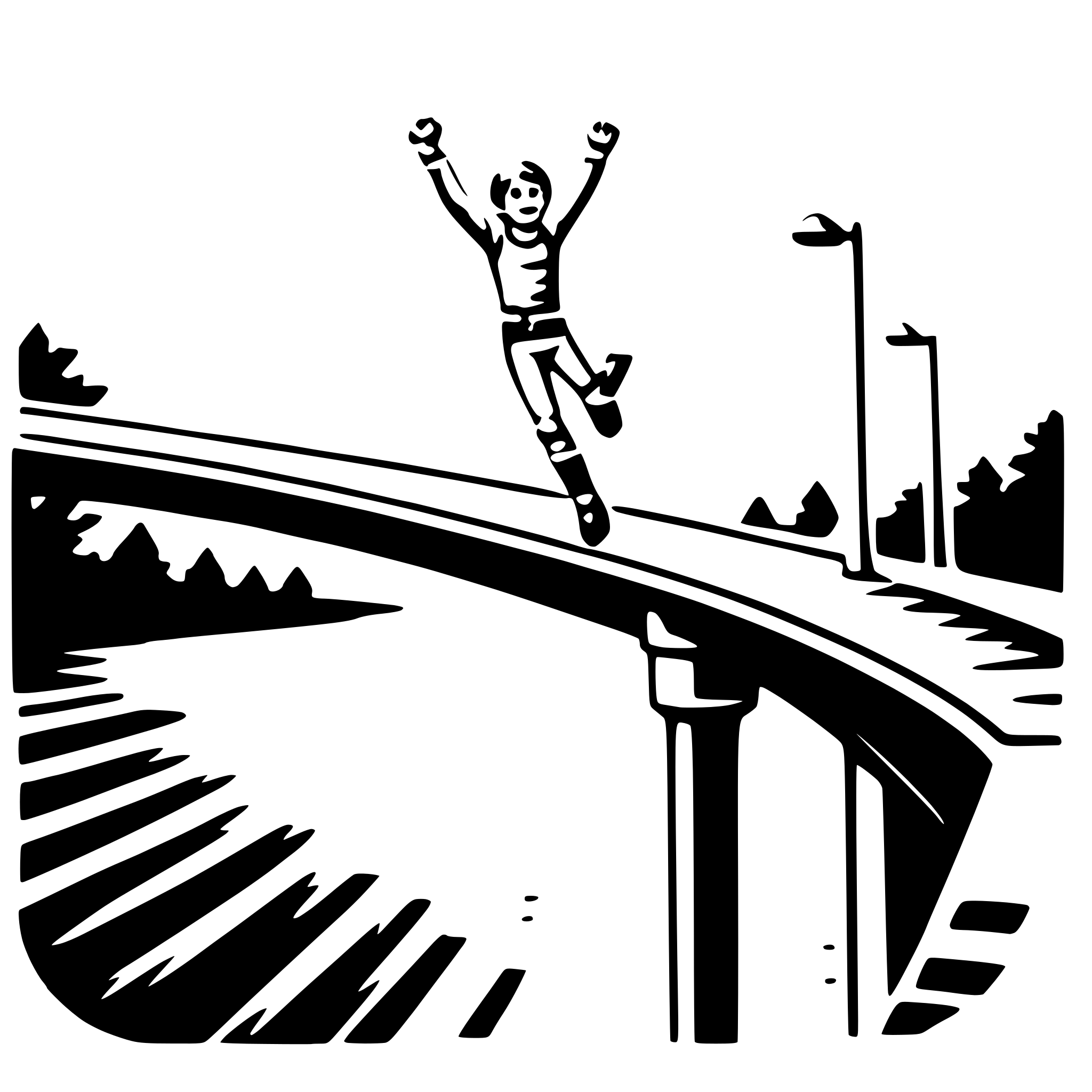 AI-generated SVG of a bungee jumping off bridge