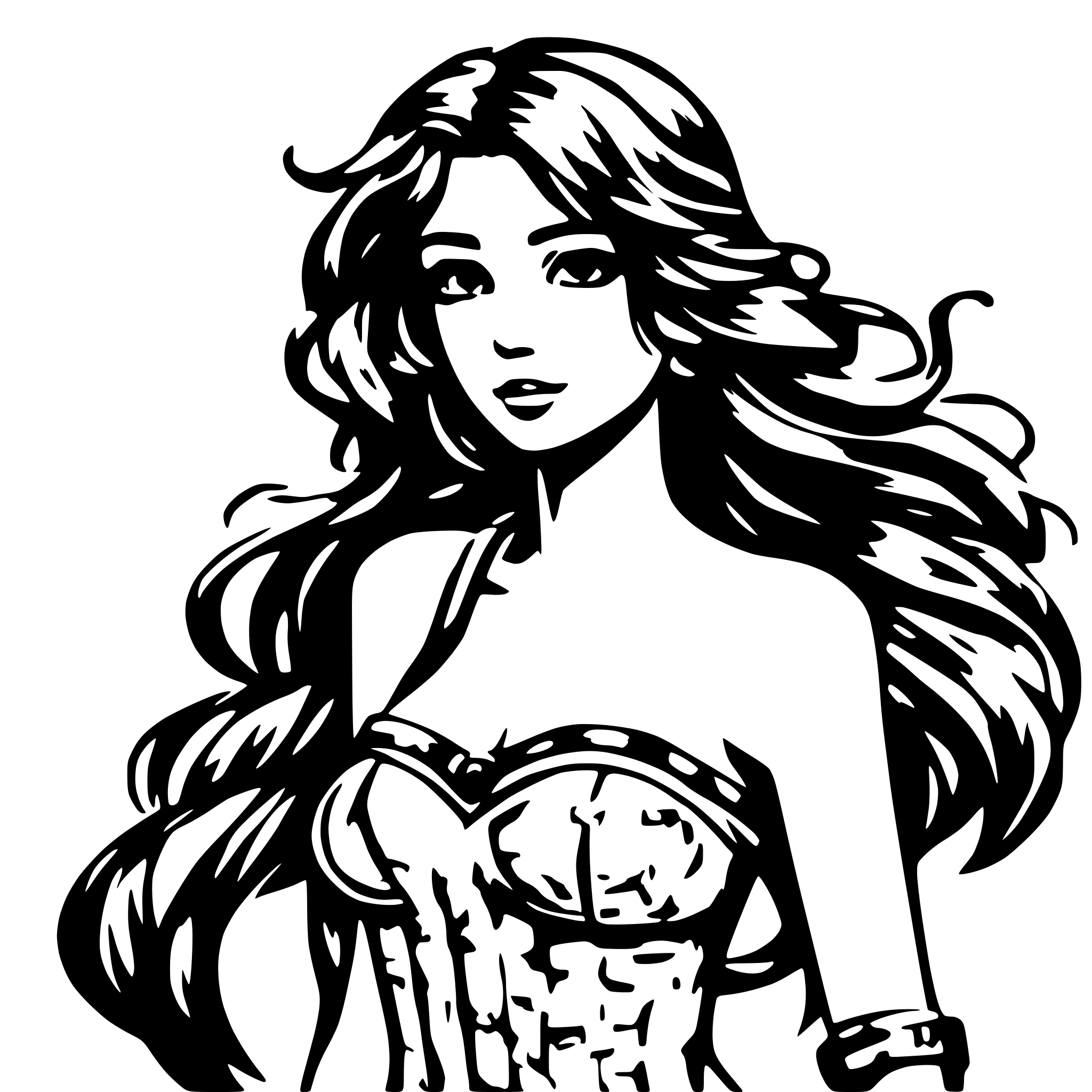 AI-generated SVG of a anime bikini