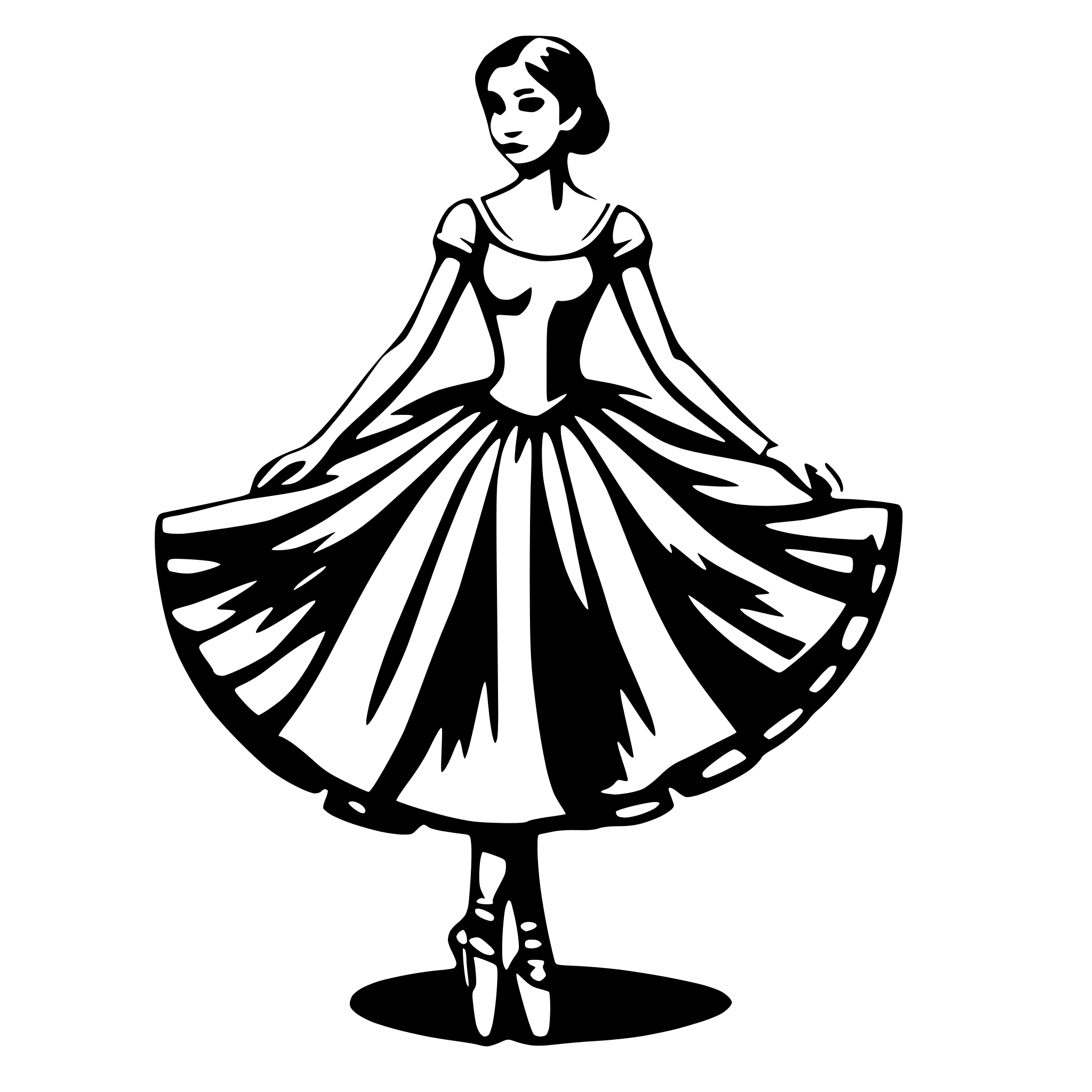 AI-generated SVG of 'classical ballerina'