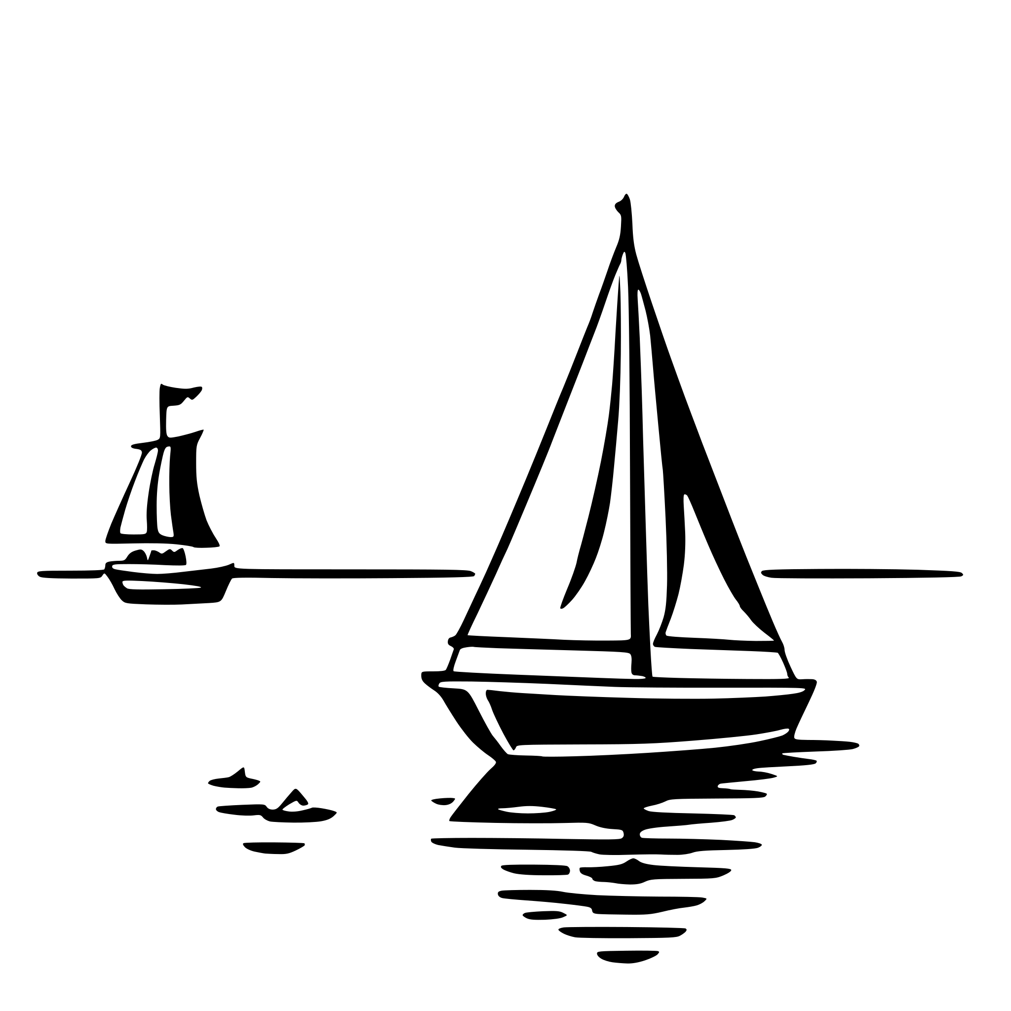 AI-generated SVG of a romantic sunset sail