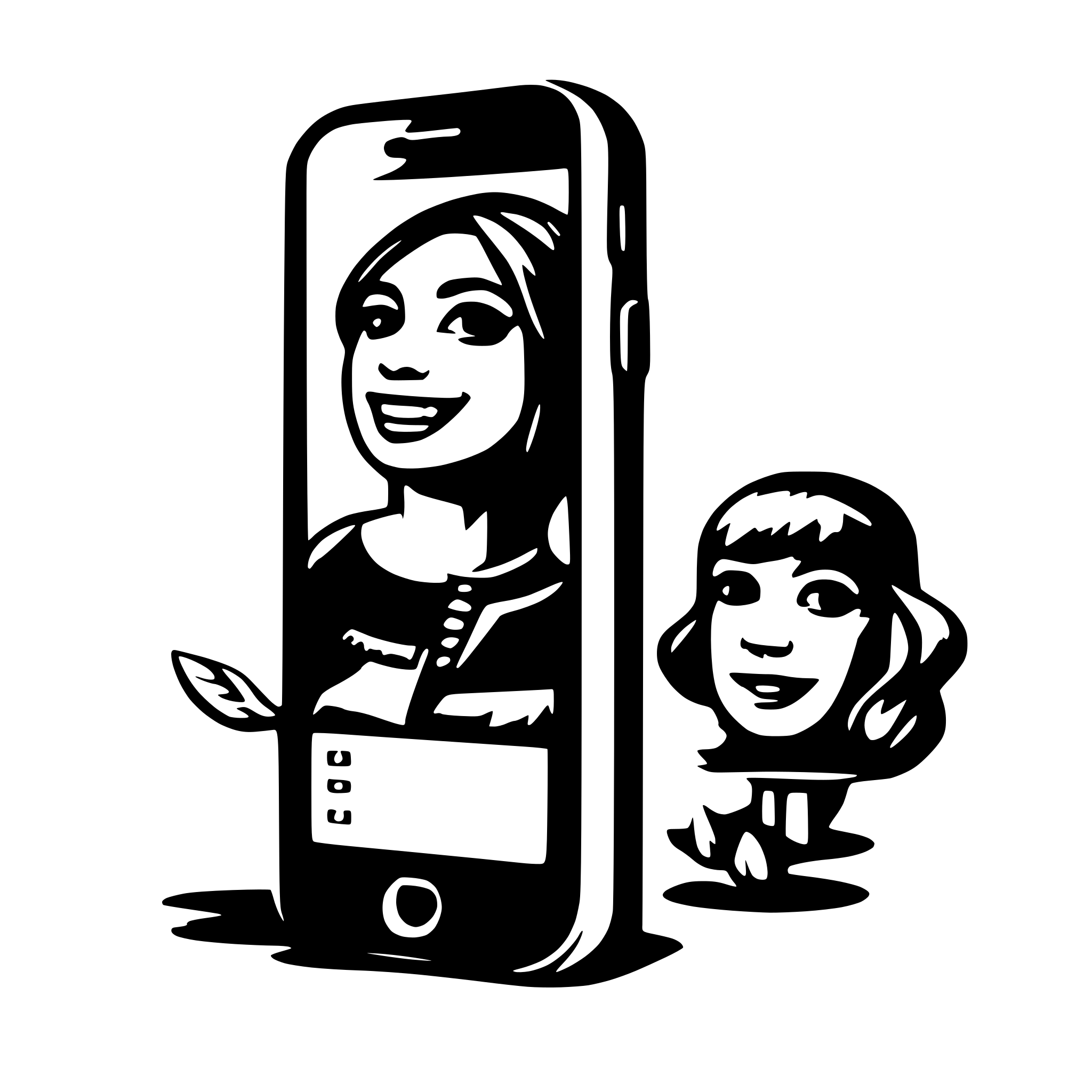 AI-generated SVG of a Mobile chat app