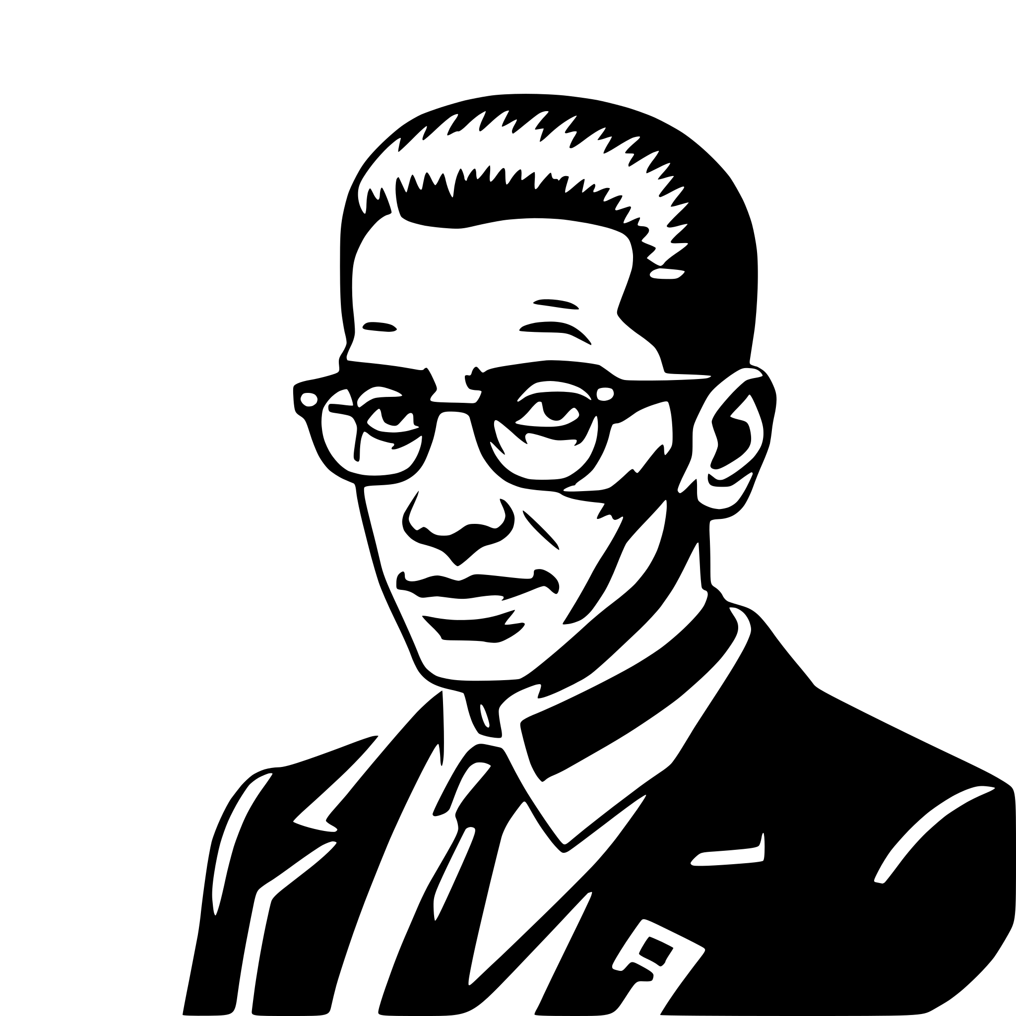 AI-generated SVG of a malcolm x