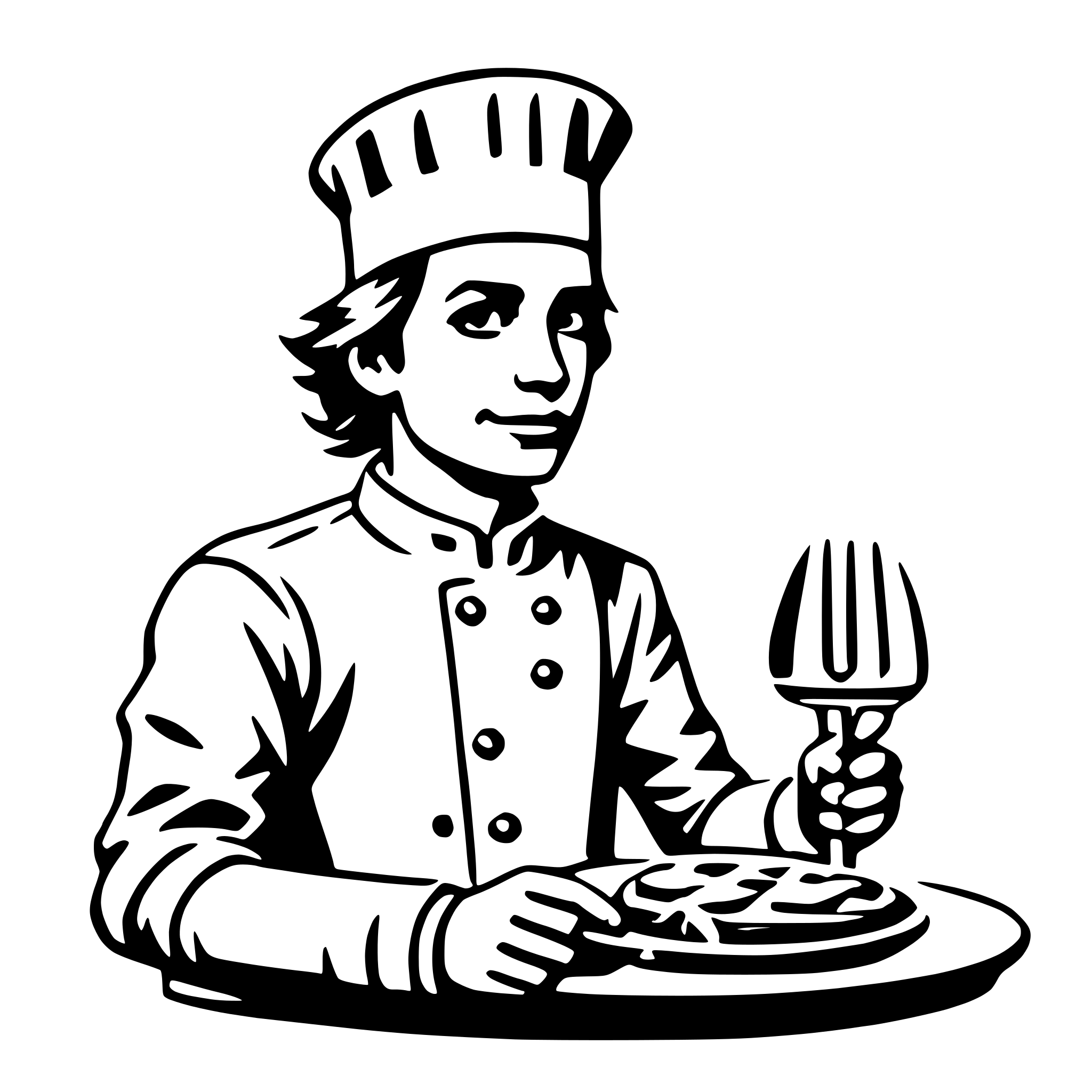 AI-generated SVG of a chef