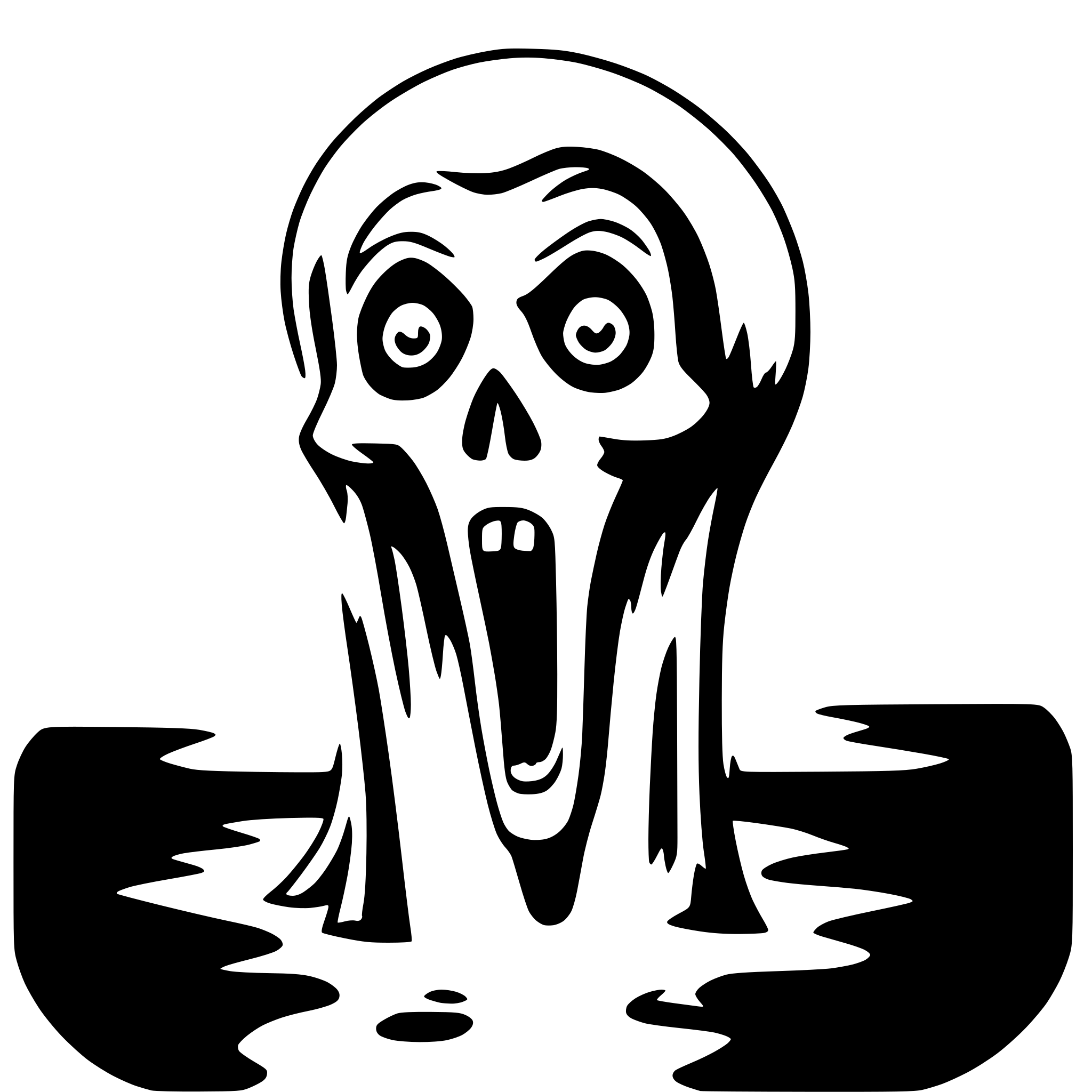 AI-generated SVG of a scream
