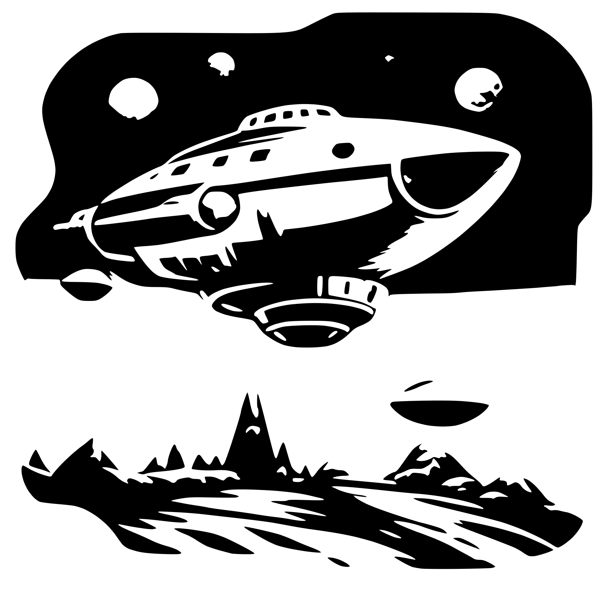 AI-generated SVG of 'starship above earth'