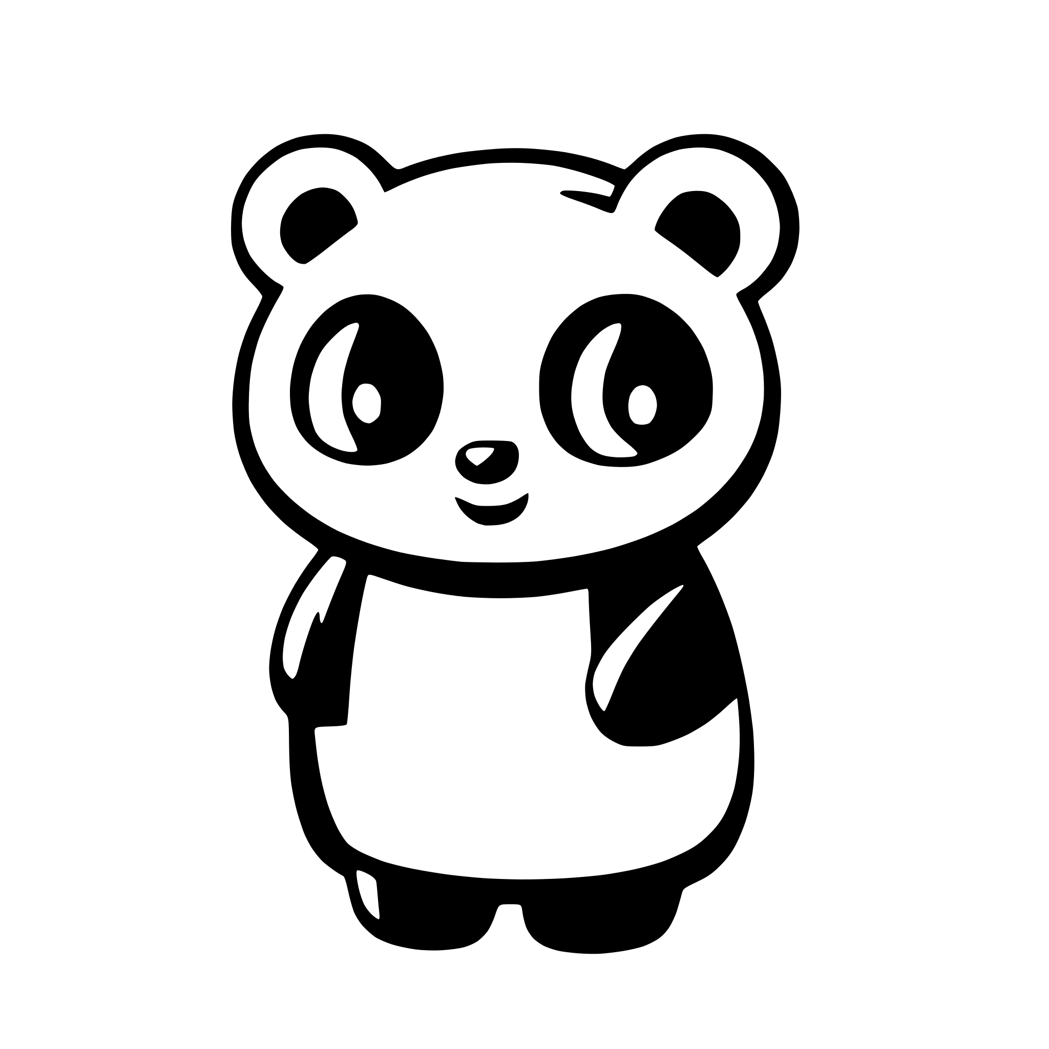 AI-generated SVG of 'cute panda'