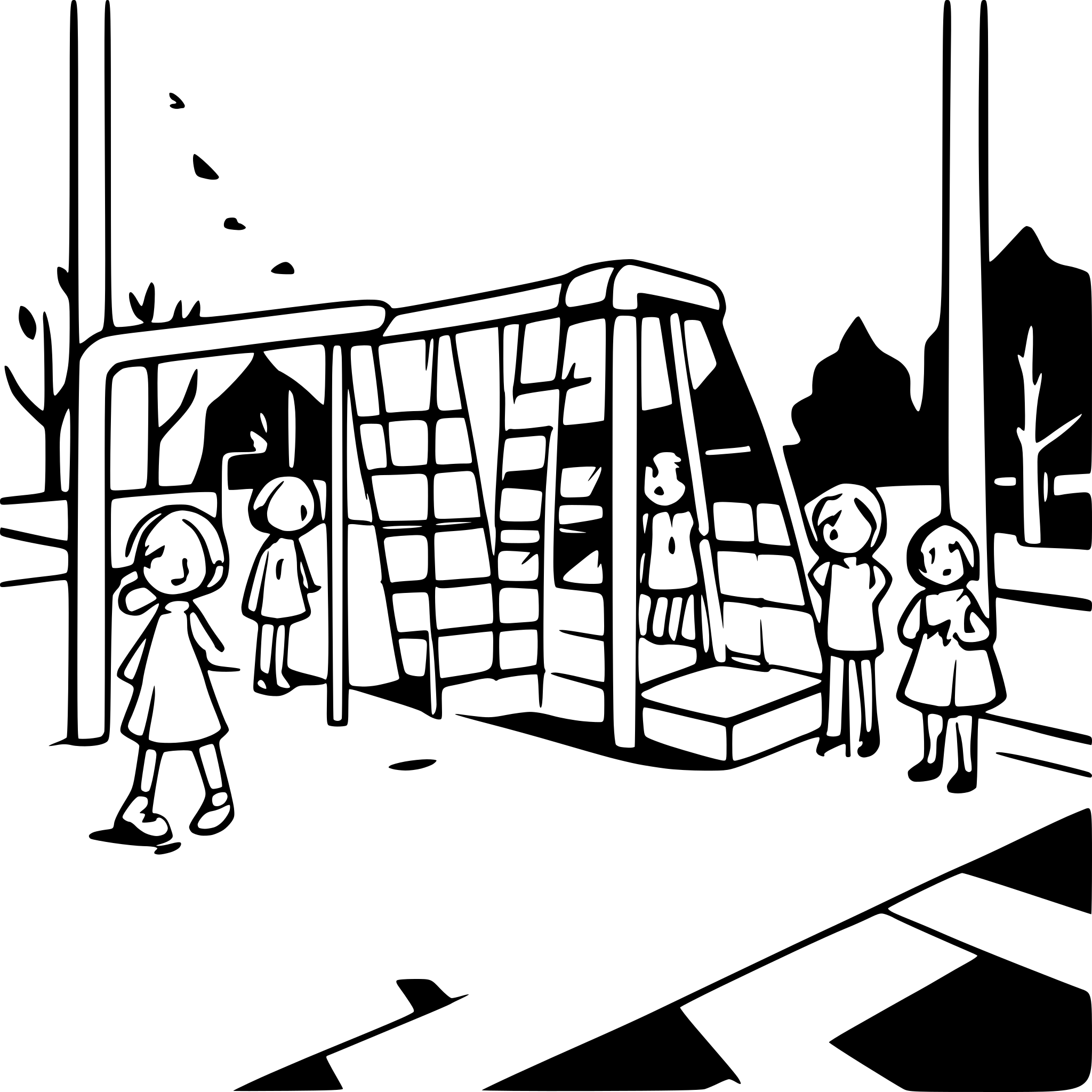 AI-generated SVG of 'playground with many children'