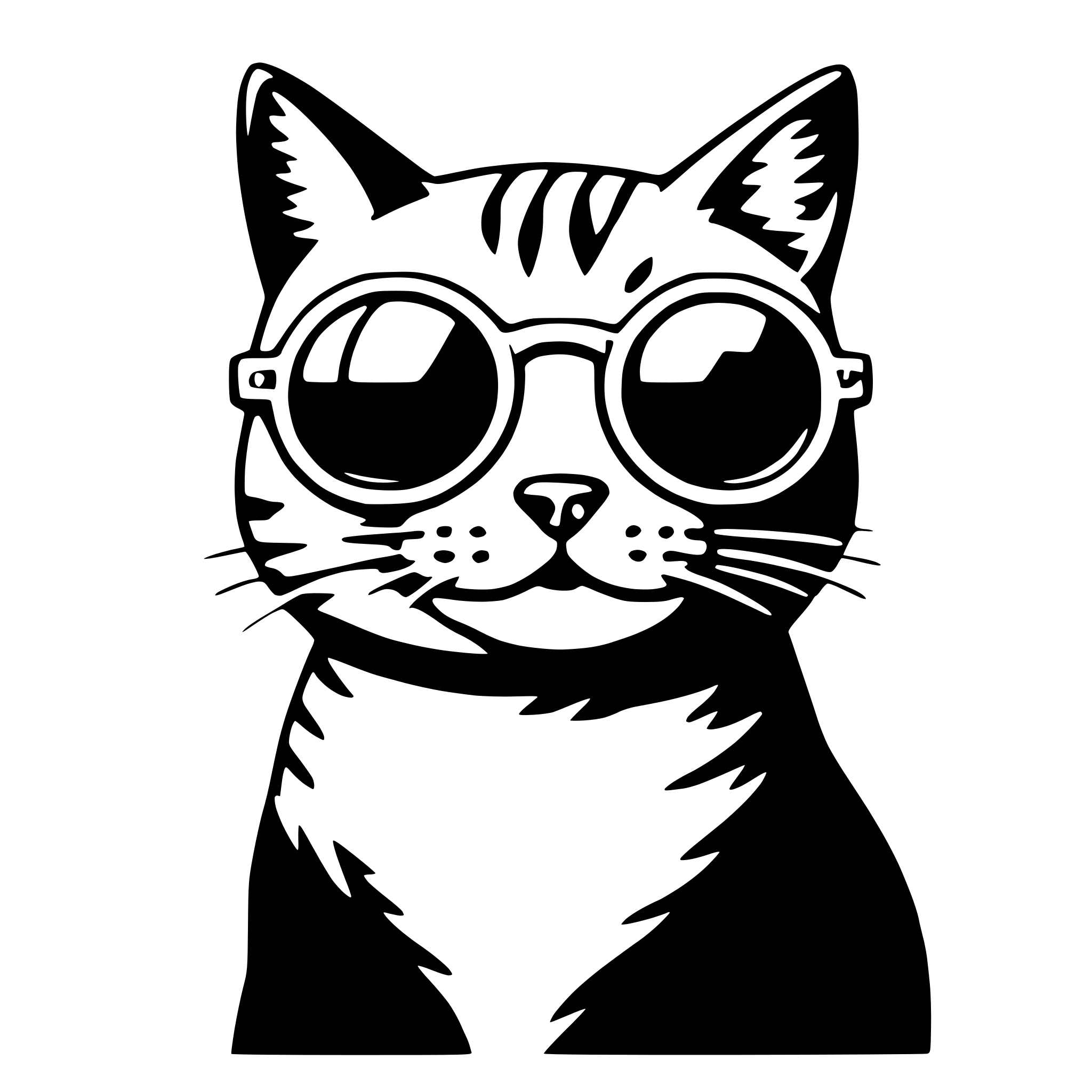 AI-generated SVG of a cat wearing sunglasses