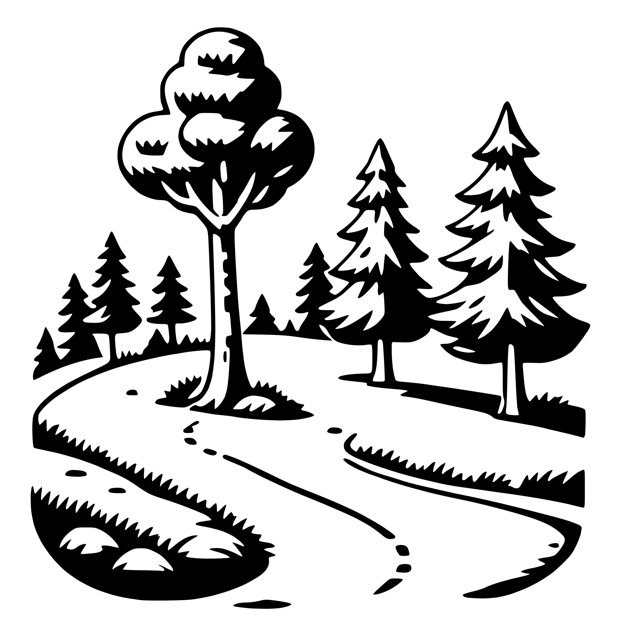 AI-generated SVG of a enchanted forest