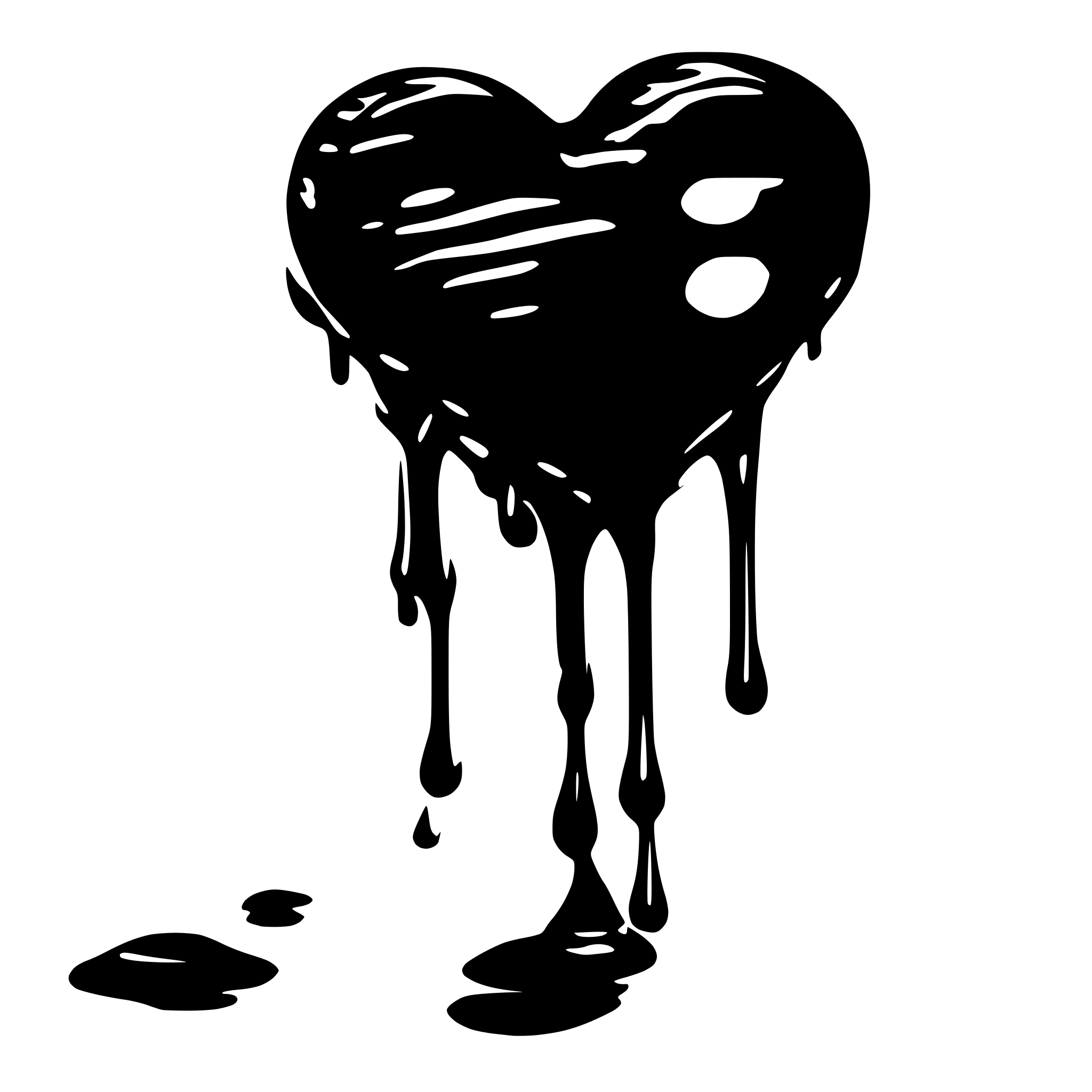 AI-generated SVG of a Honey Drippy Heart