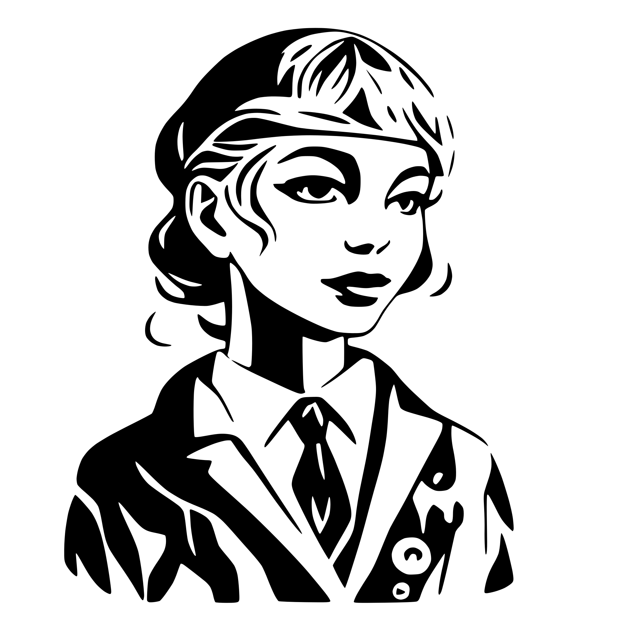 AI-generated SVG of a peaky blinders