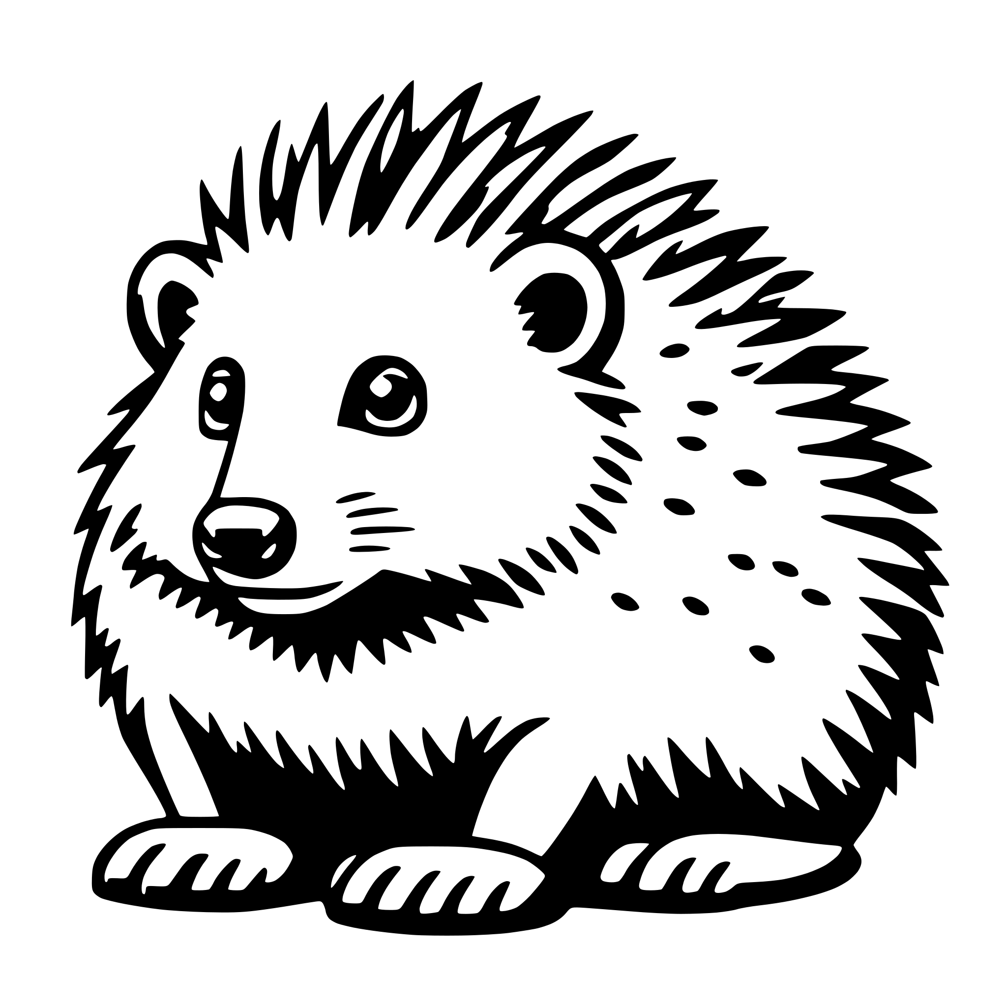 AI-generated SVG of 'porcupine'