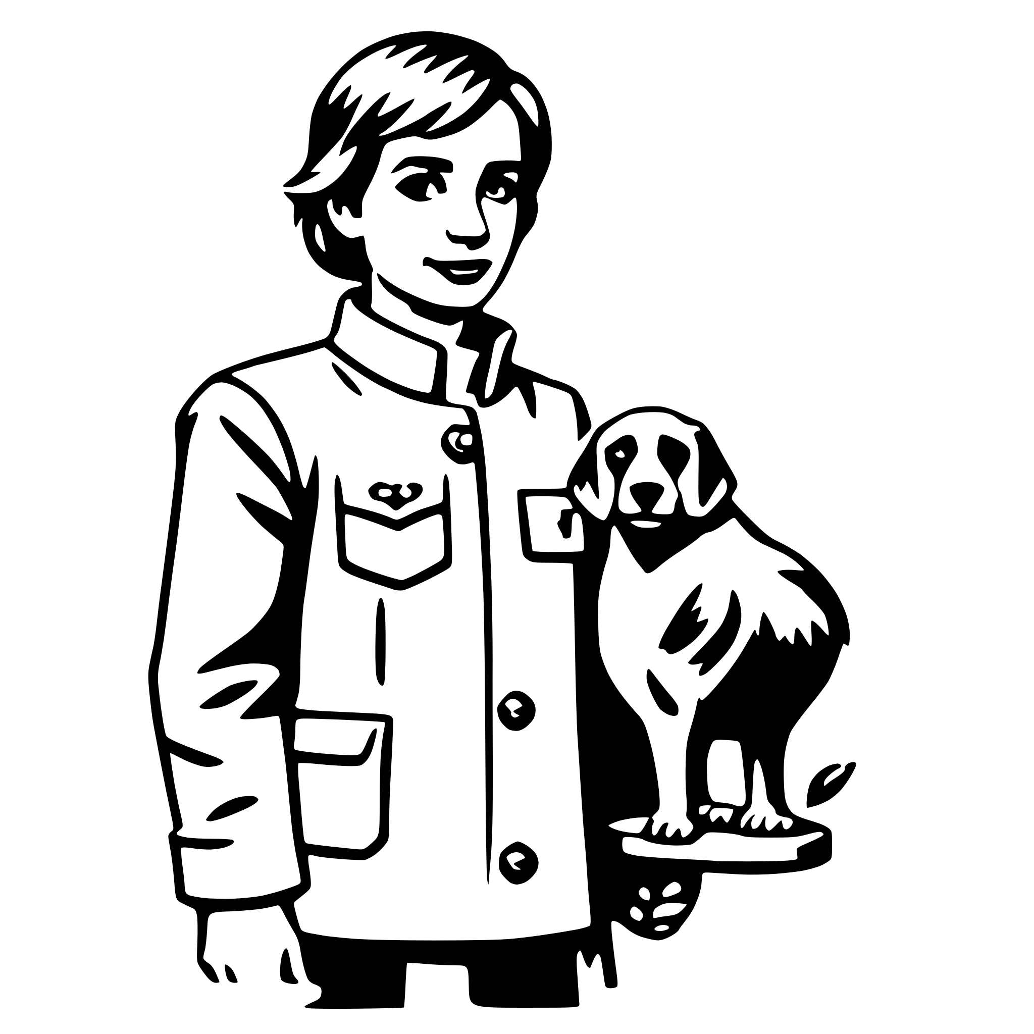 AI-generated SVG of a zoologist