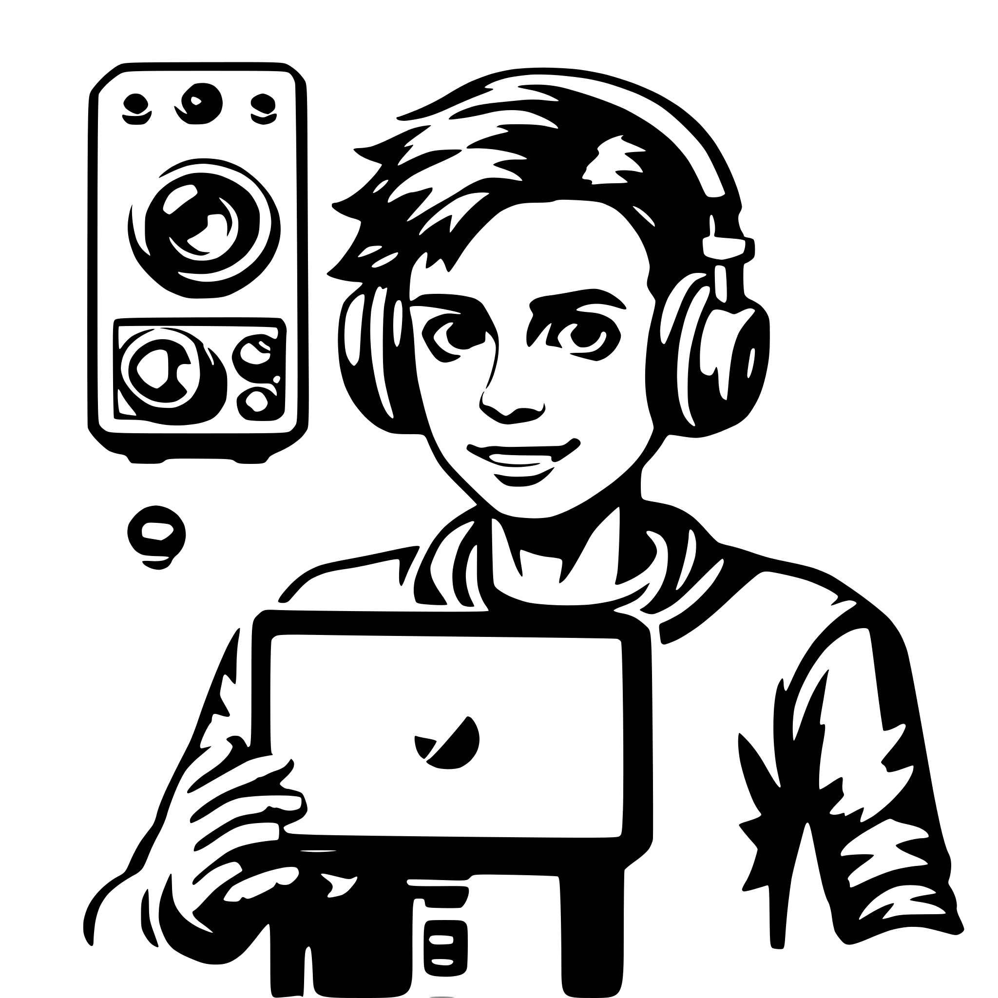 AI-generated SVG of 'creative tech guy'