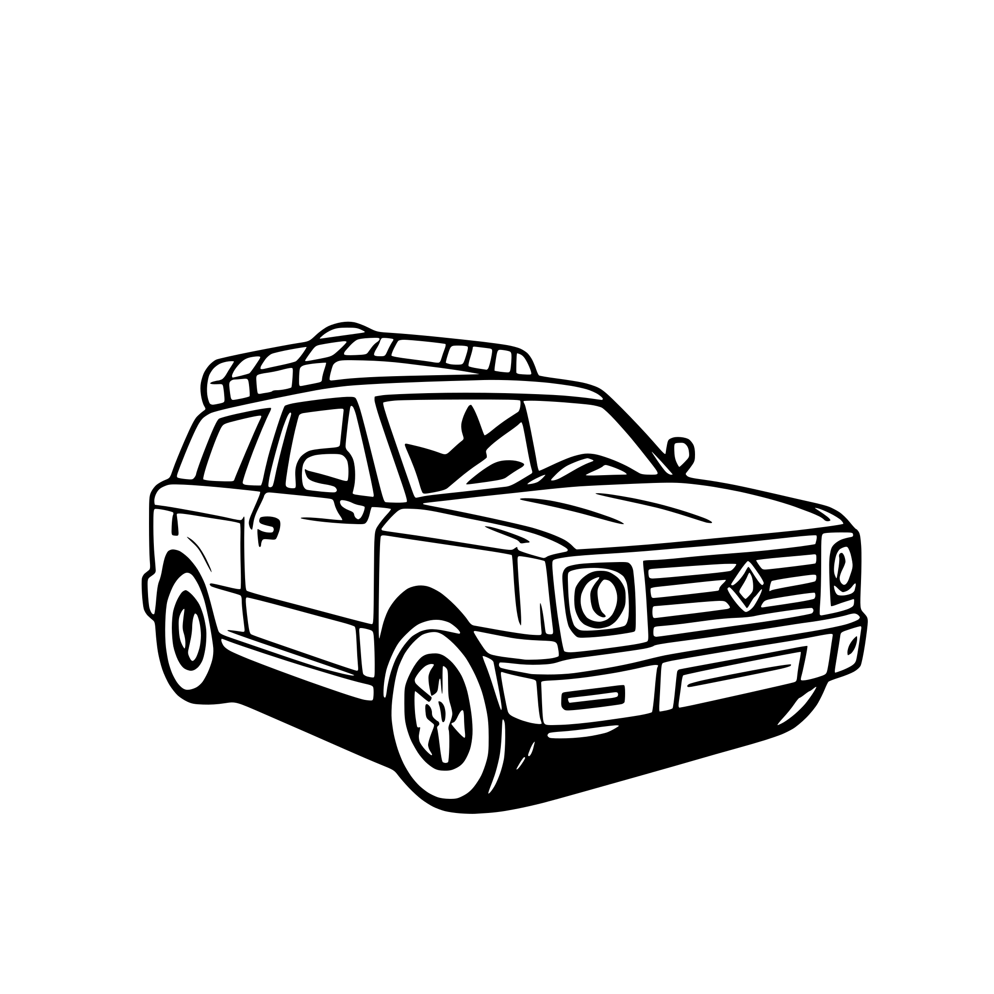 AI-generated SVG of a suv