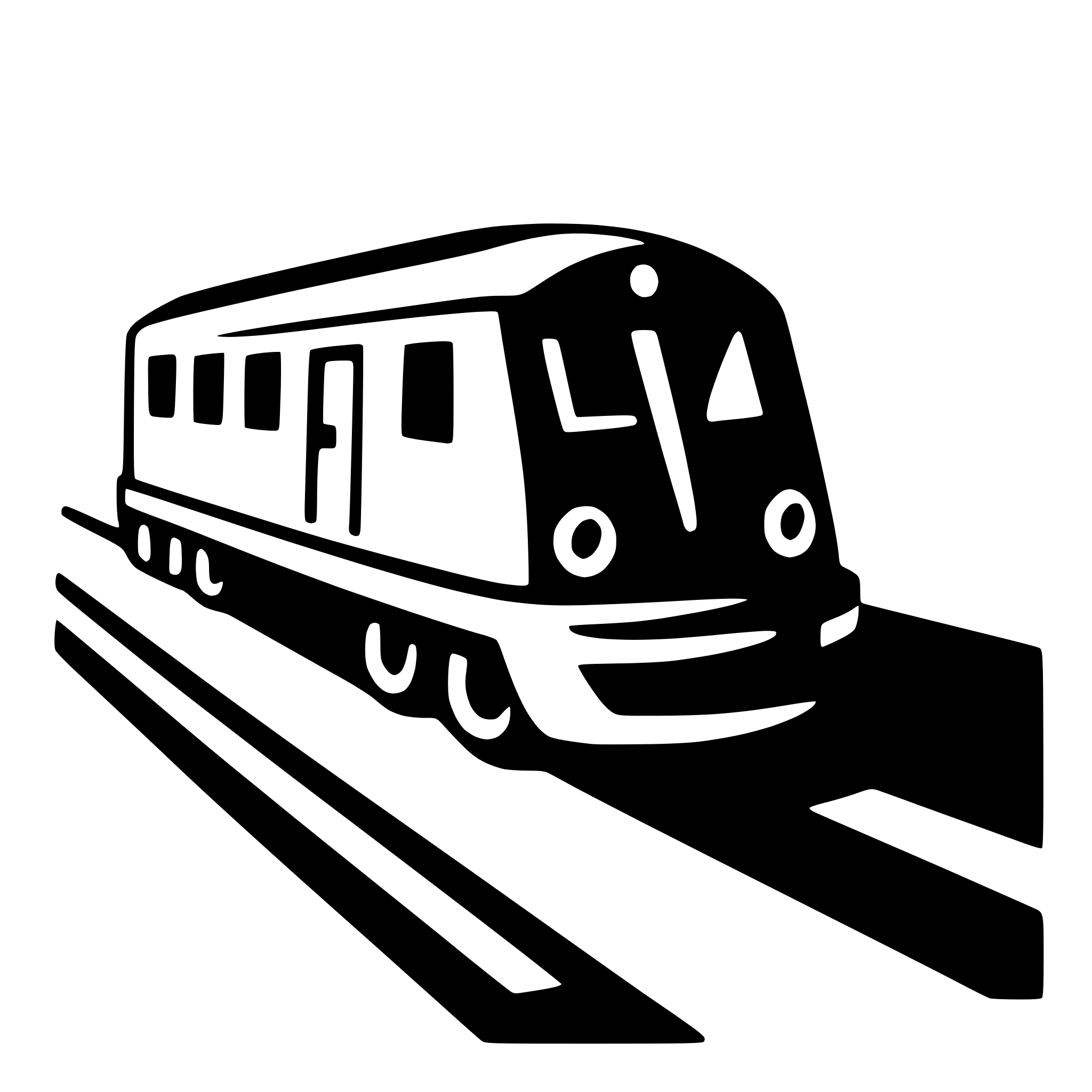 AI-generated SVG of 'train on tracks'
