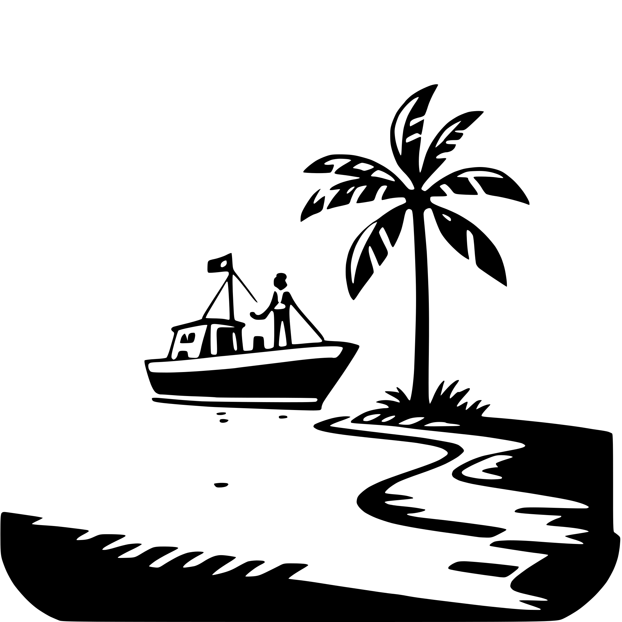 AI-generated SVG of a island hopping adventure