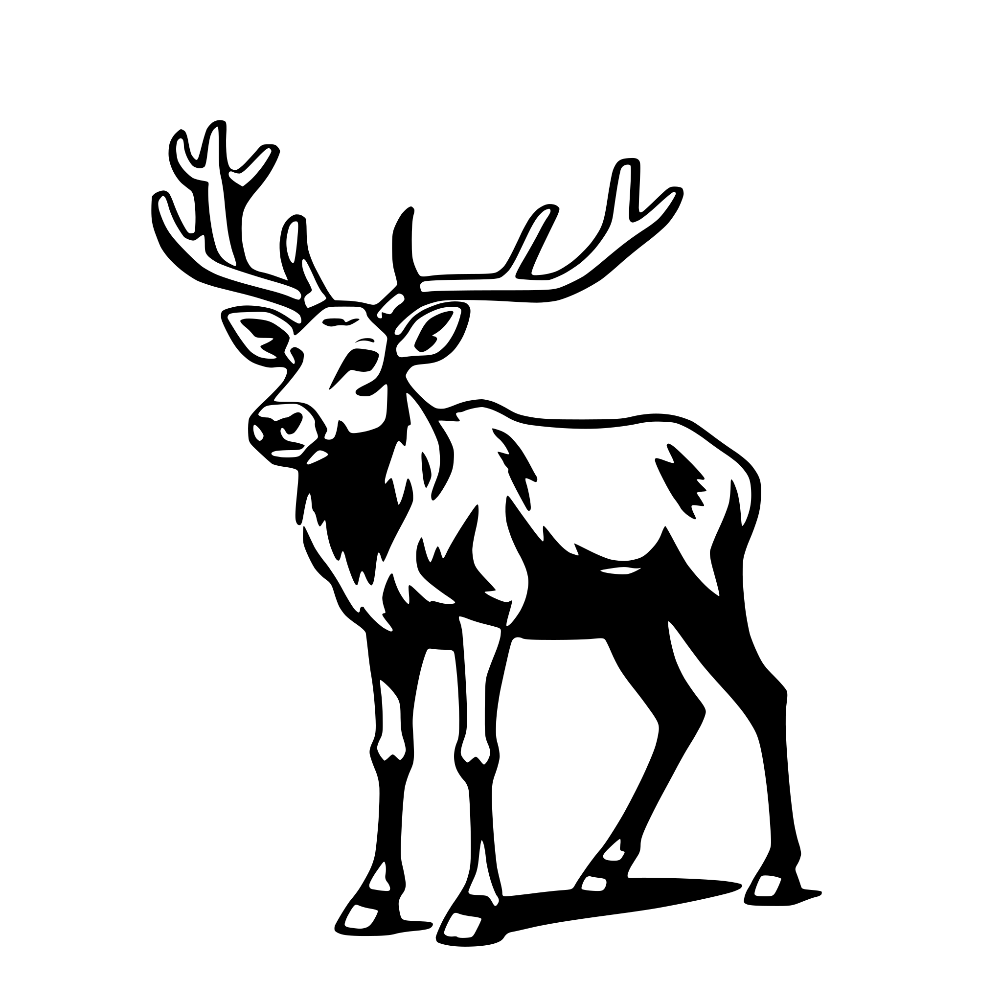 AI-generated SVG of a caribou