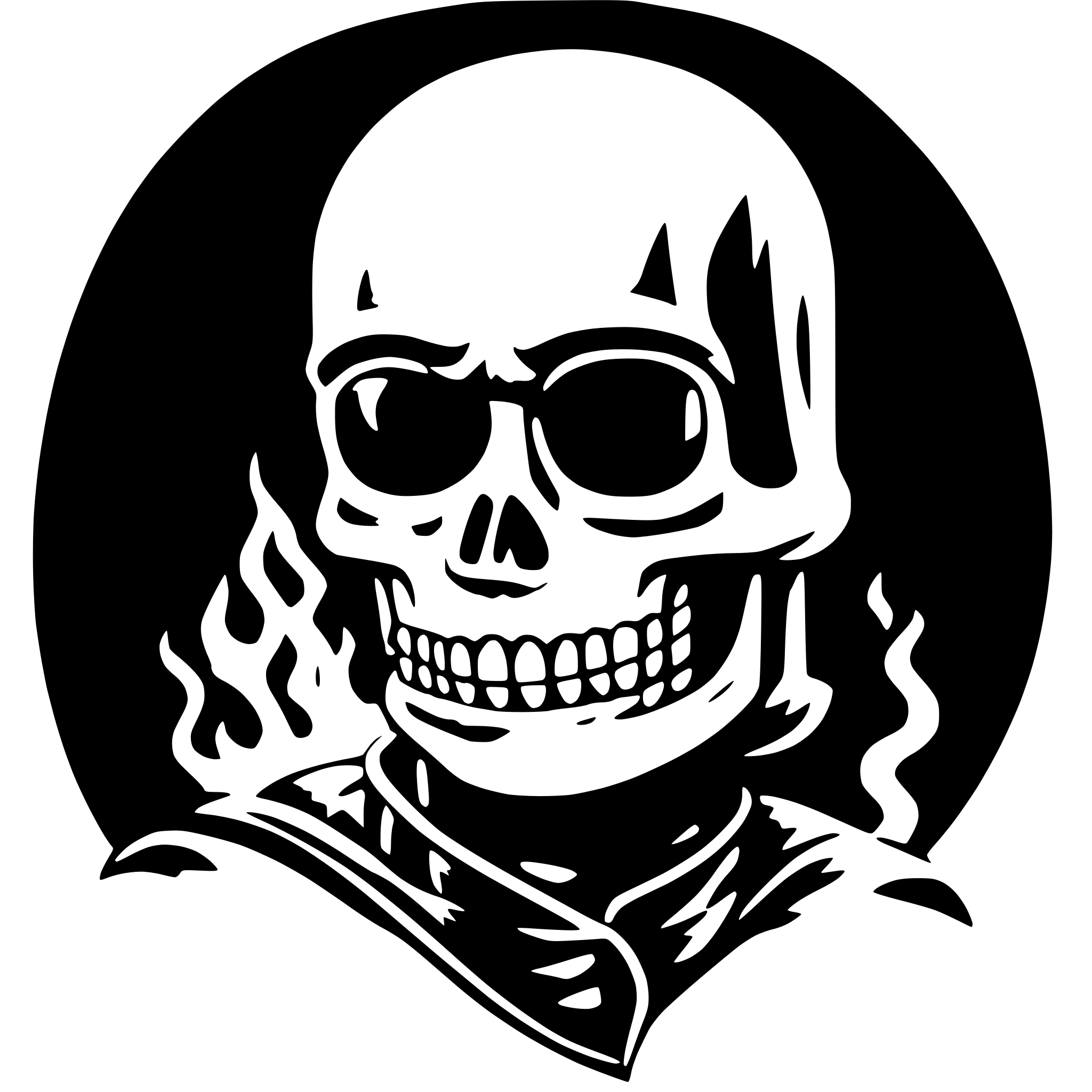 AI-generated SVG of 'Ghost rider with specs'