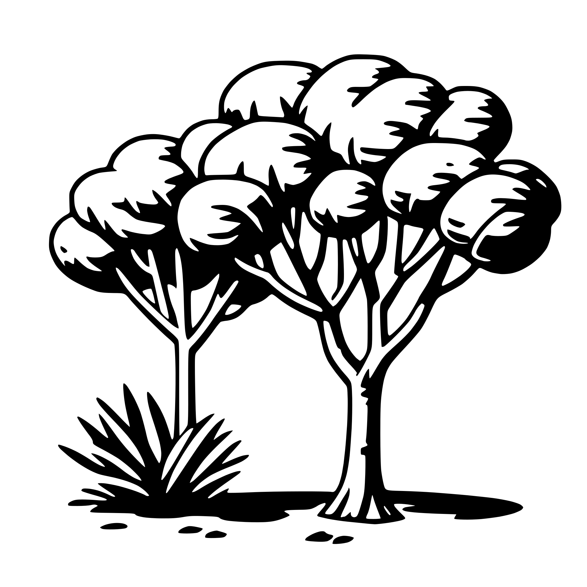 AI-generated SVG of a eucalyptus tree