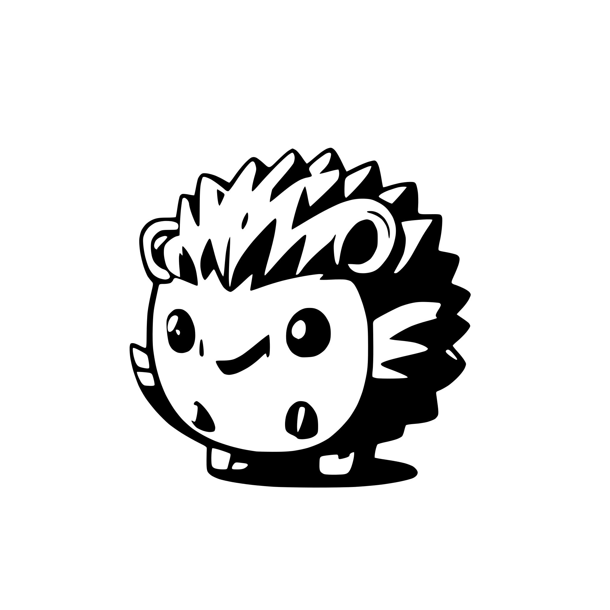 AI-generated SVG of a hedgehog