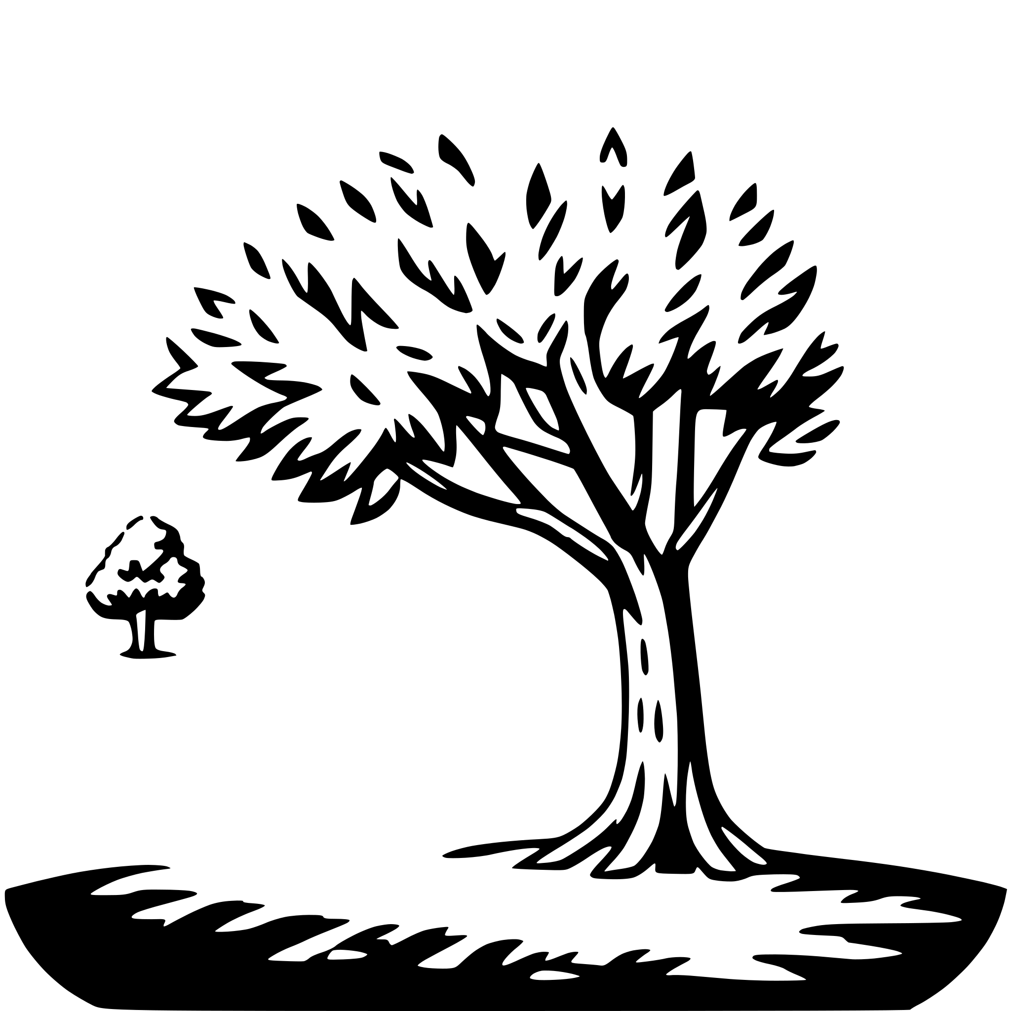 AI-generated SVG of a willow tree