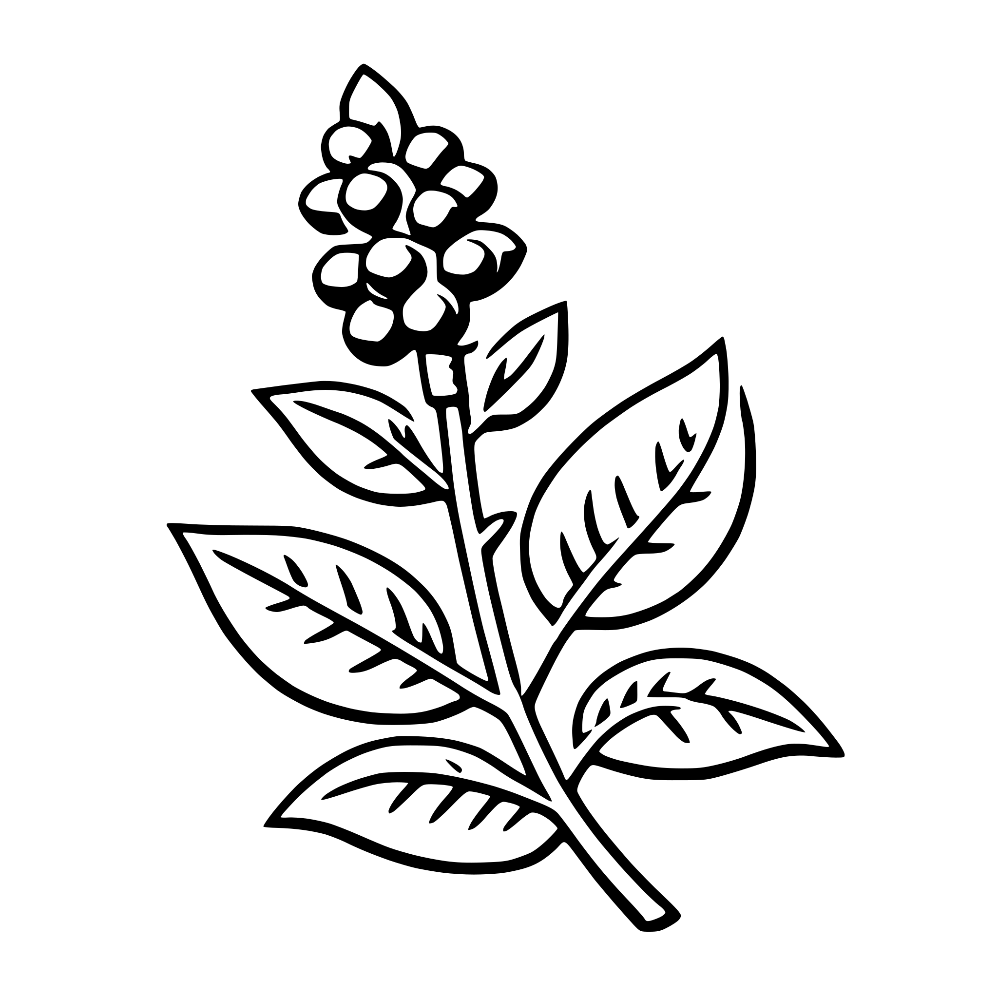 AI-generated SVG of a holly