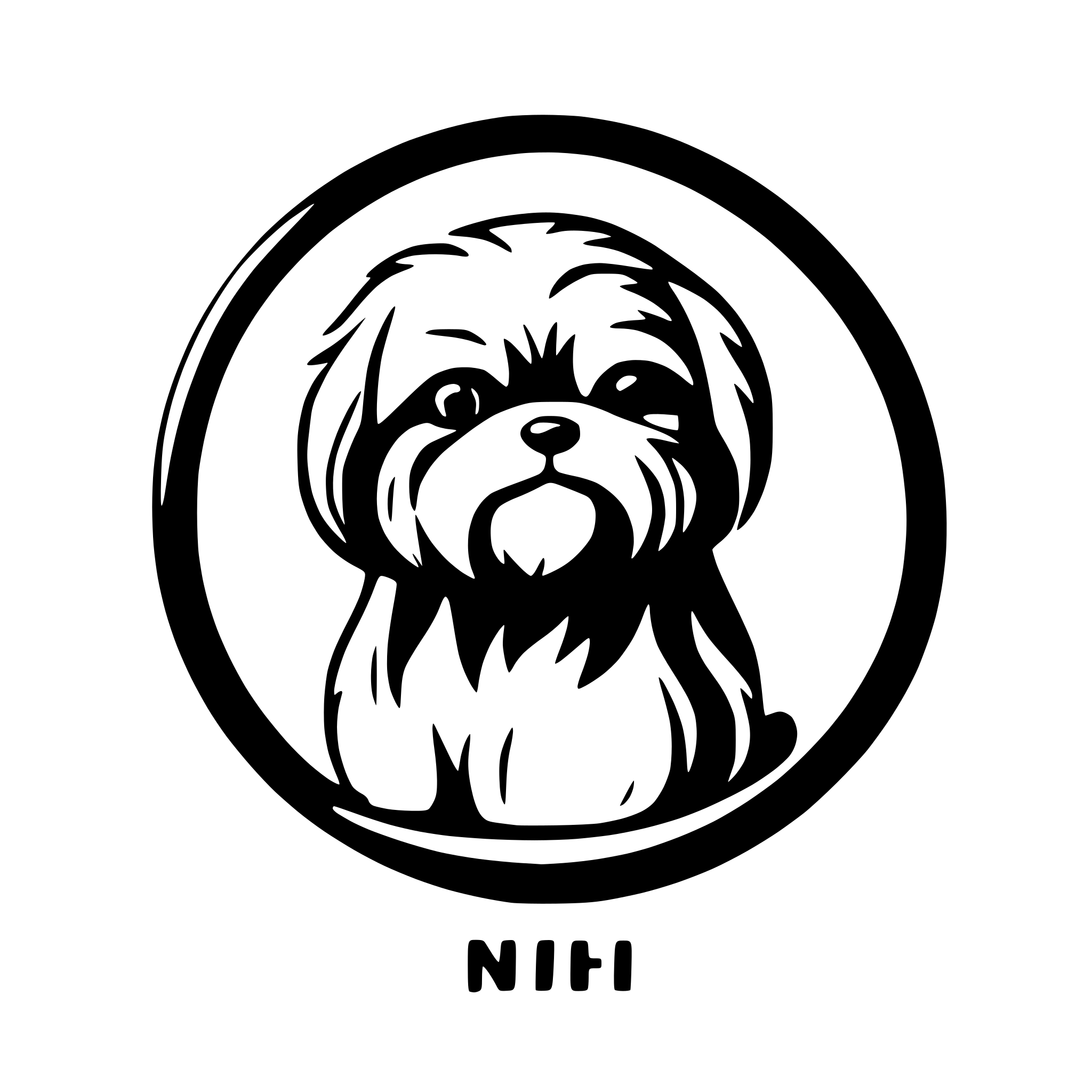 AI-generated SVG of a shih tzu, sweet puppy