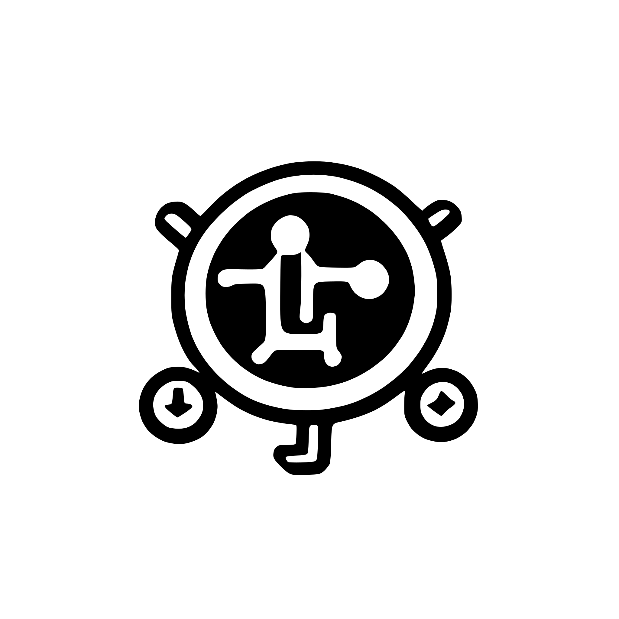 icon SVG for 'A circular icon containing a simplified flowchart pattern ...