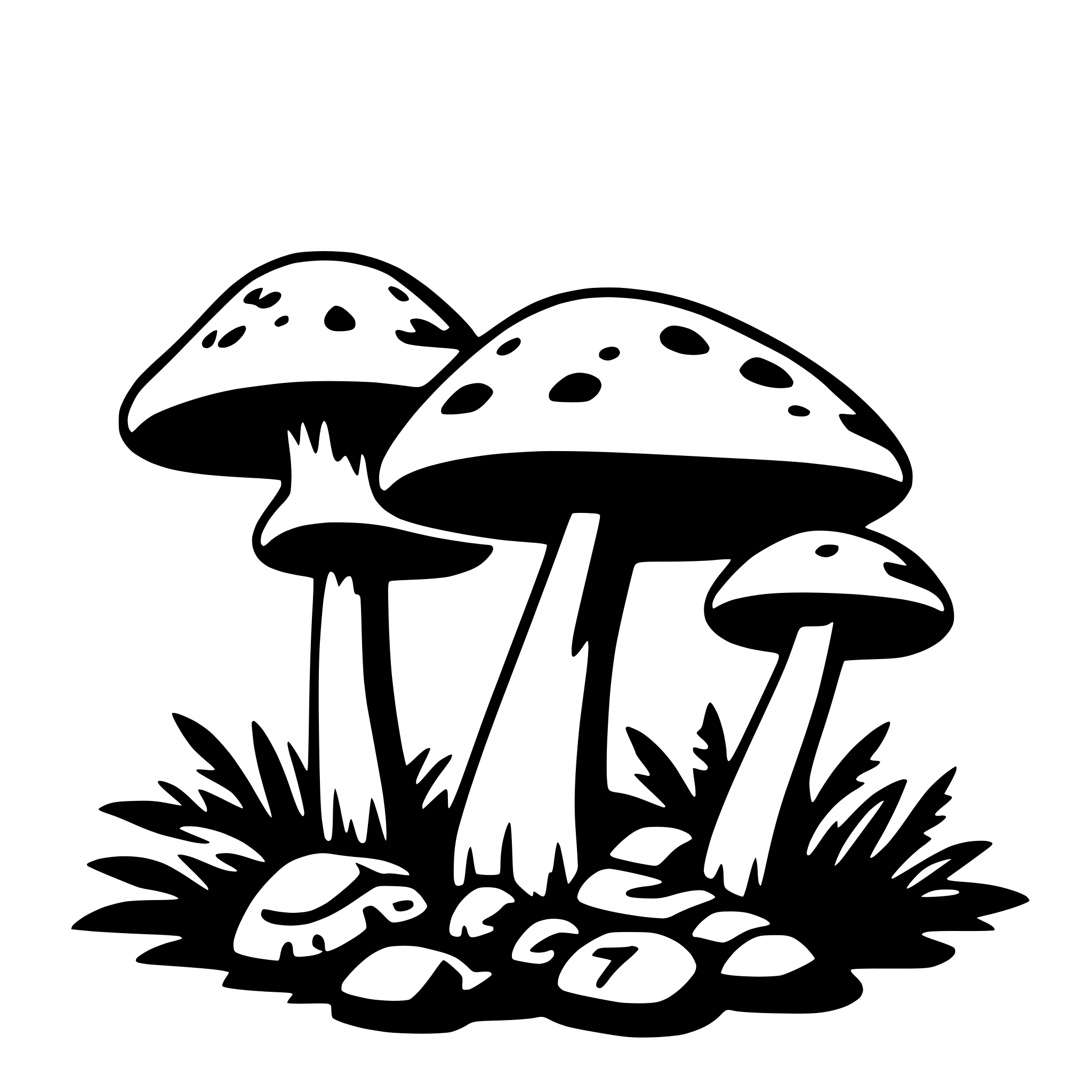 AI-generated SVG of a forest mushrooms