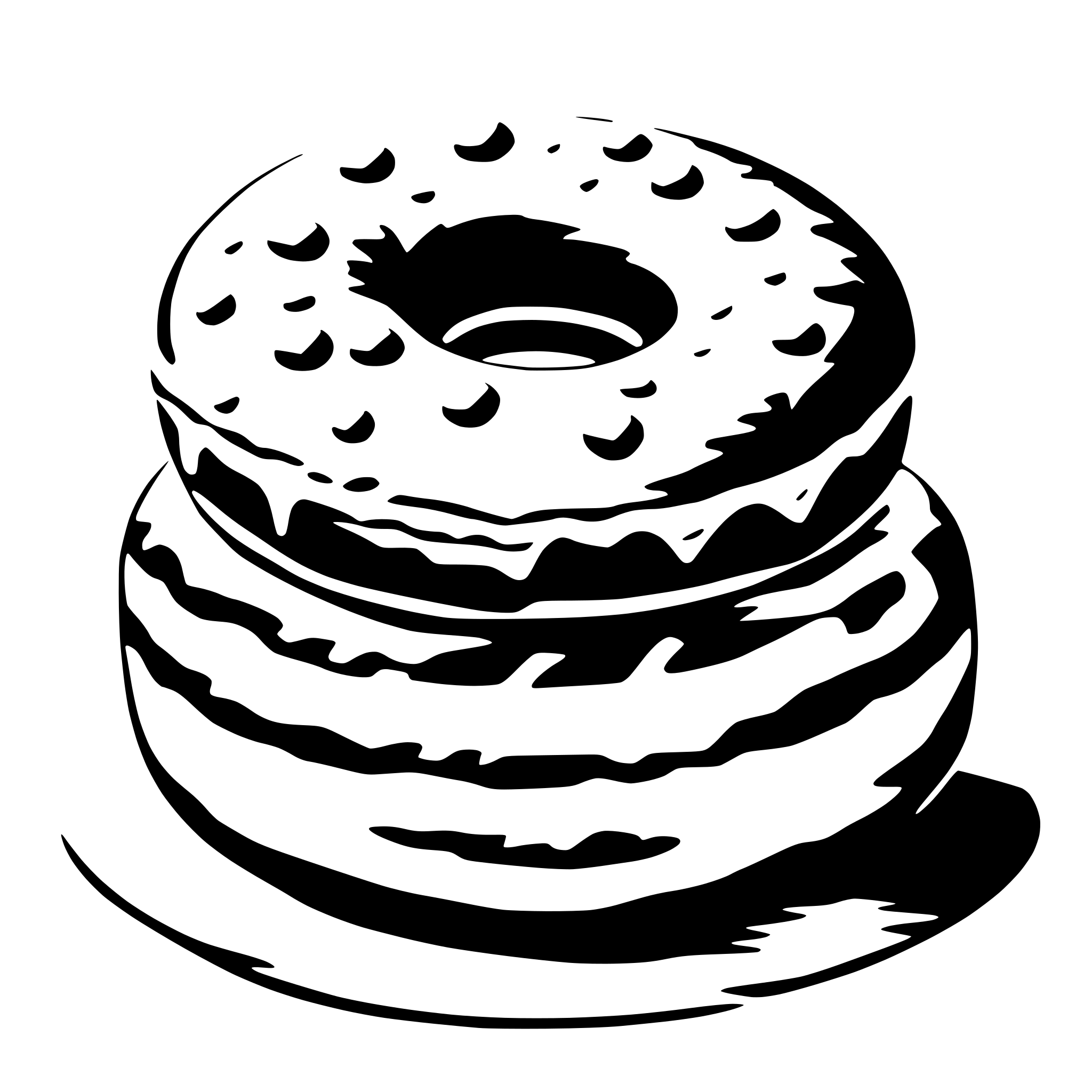AI-generated SVG of a donut with white chocolatte and topping