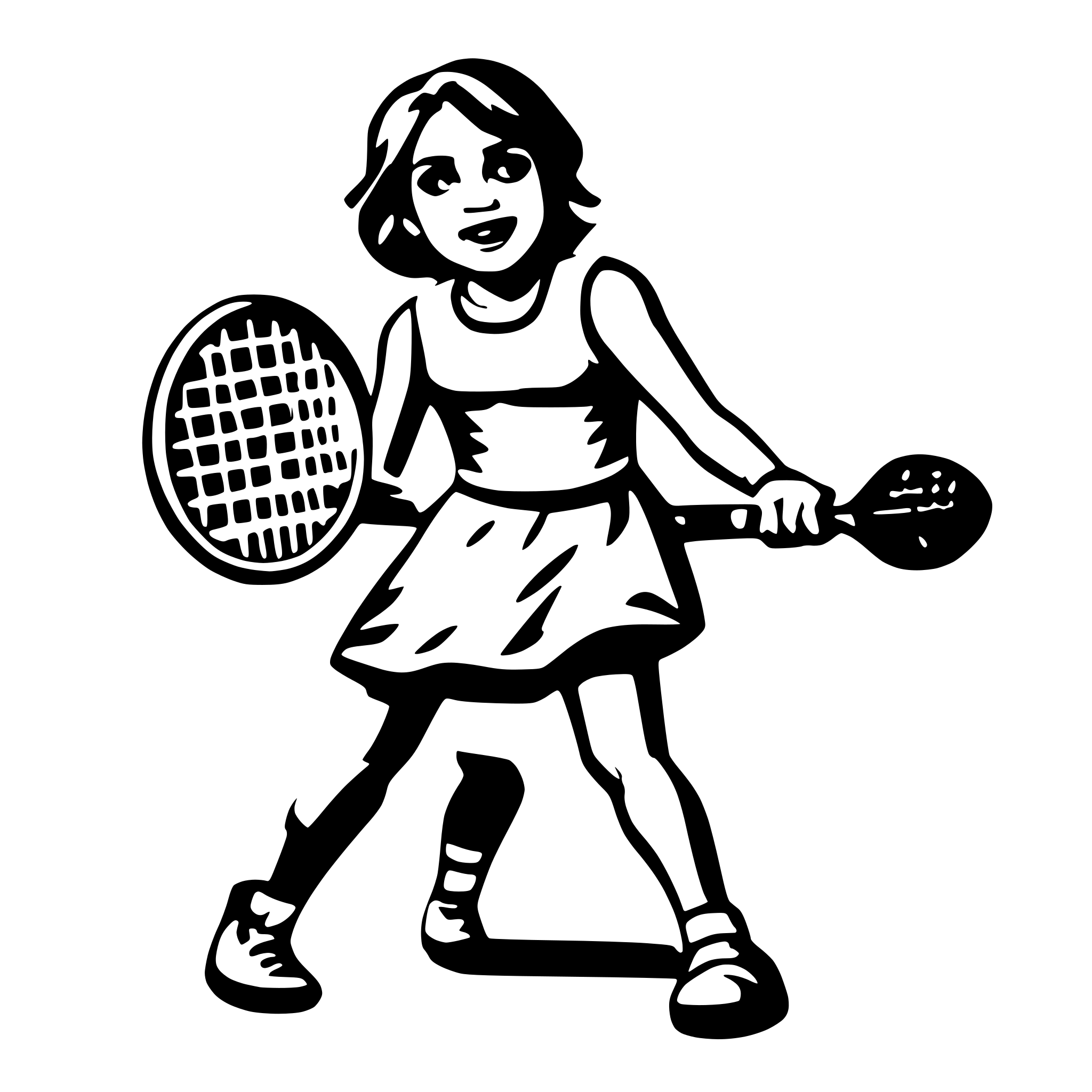 AI-generated SVG of 'tennis'
